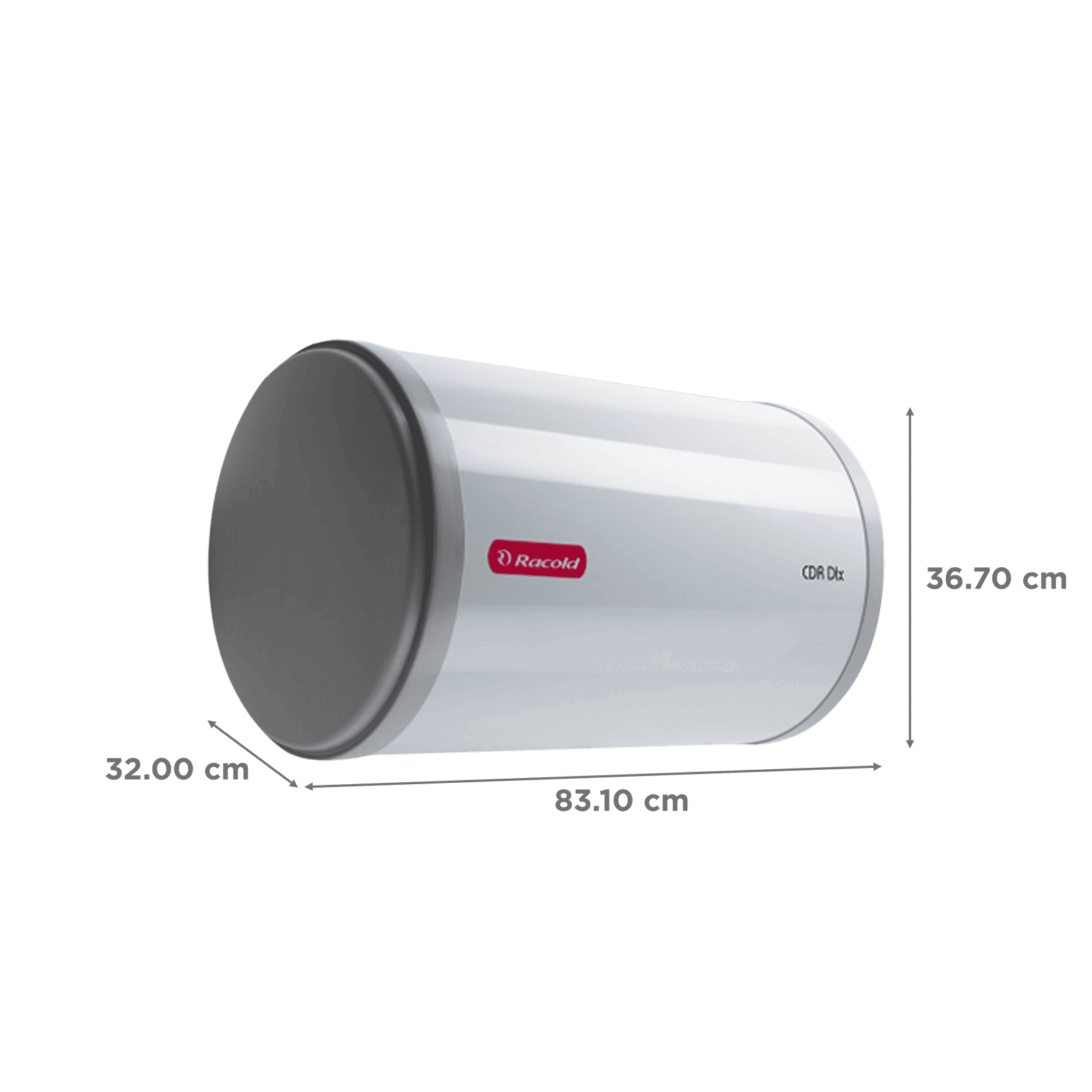 Racold CDR DLX 25 Litres 4 Star Horizontal Storage Geyser with LHS Water Inlet (White)_2