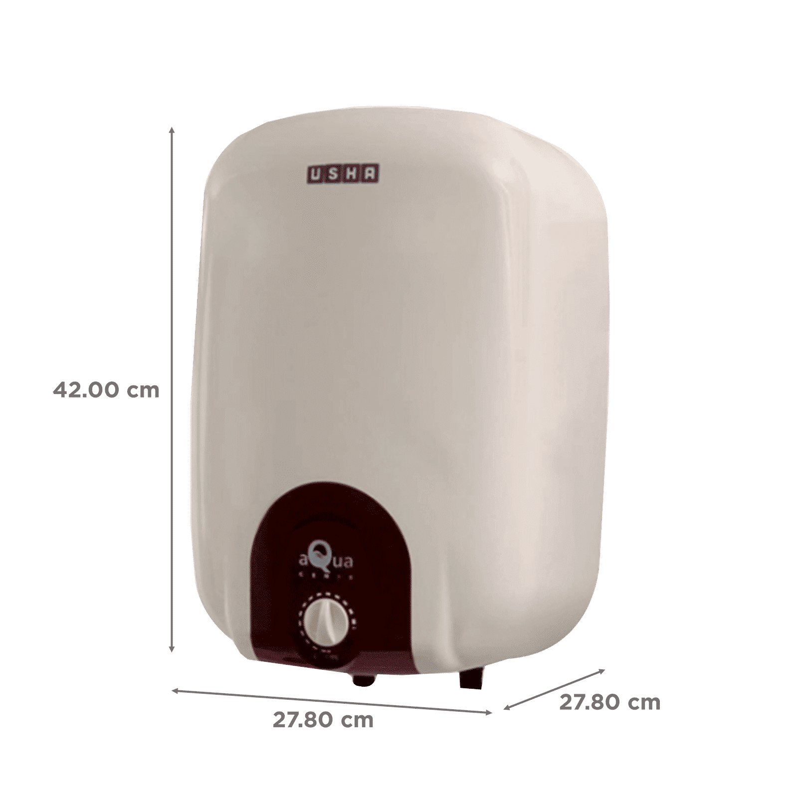 USHA Aqua Genie 10 Litre 5 Star Vertical Storage Geyser with Whirl Flow Technology (Ivory Wine)_2