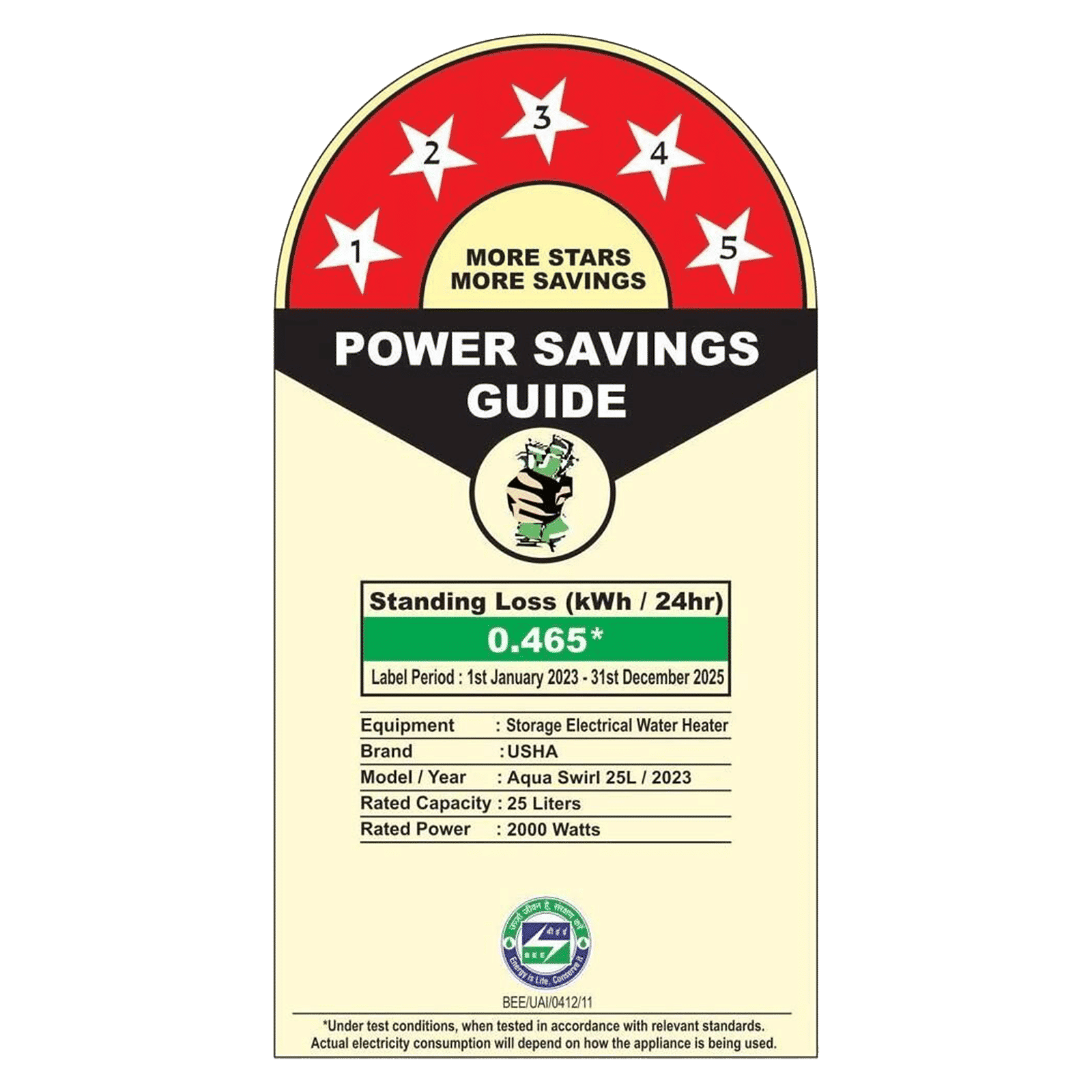 USHA Aqua Swirl 25 Litres 5 Star Vertical Storage Water Geyser with Copper Heating Element (Ivory Wine) USHA Aqua Swirl 25 Litres 5 Star Vertical Storage Water Geyser with Copper Heating Element (Ivory Wine)_11