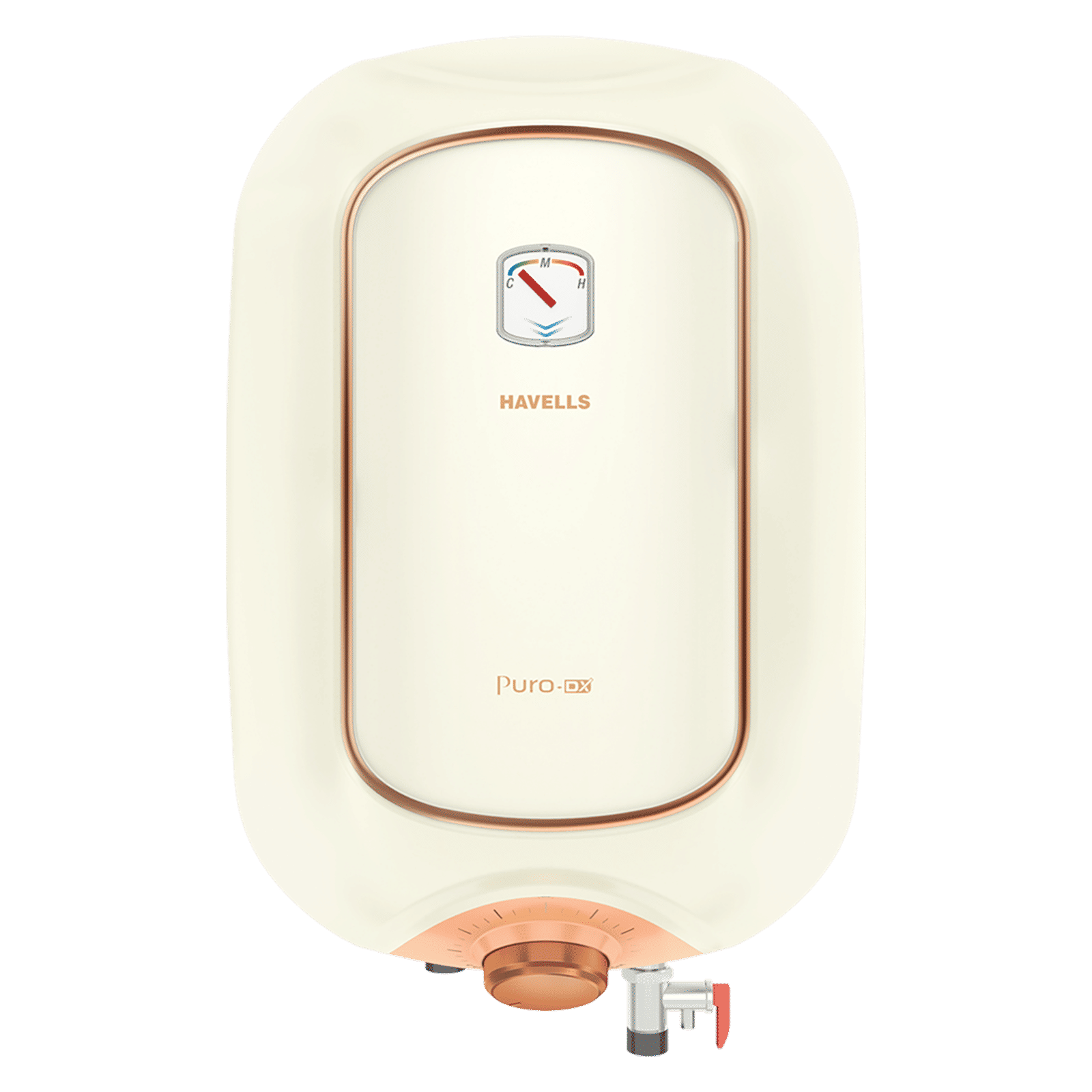 HAVELLS Puro DX 25 Litre 4 Star Vertical Storage Geyser with Feroglas Technology (Ivory Pink)_1