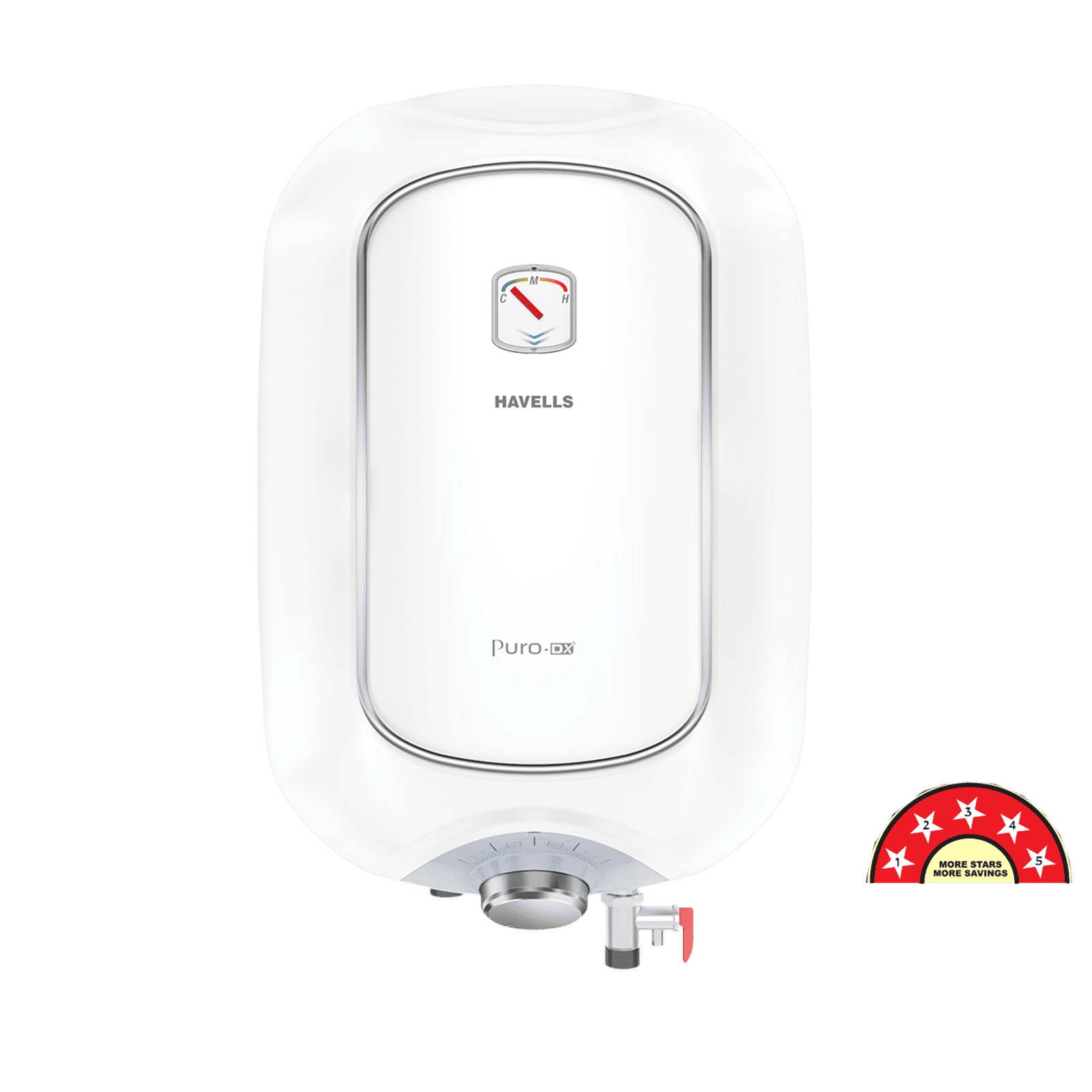 HAVELLS Puro DX 15 Litres 5 Star Vertical Storage Water Geyser with 8  Bar (White)_5