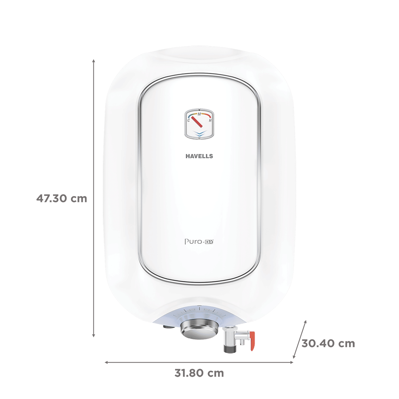 HAVELLS Puro DX 10 Litres 4 Star Vertical Storage Water Geyser with Feroglas Technology (White)_2