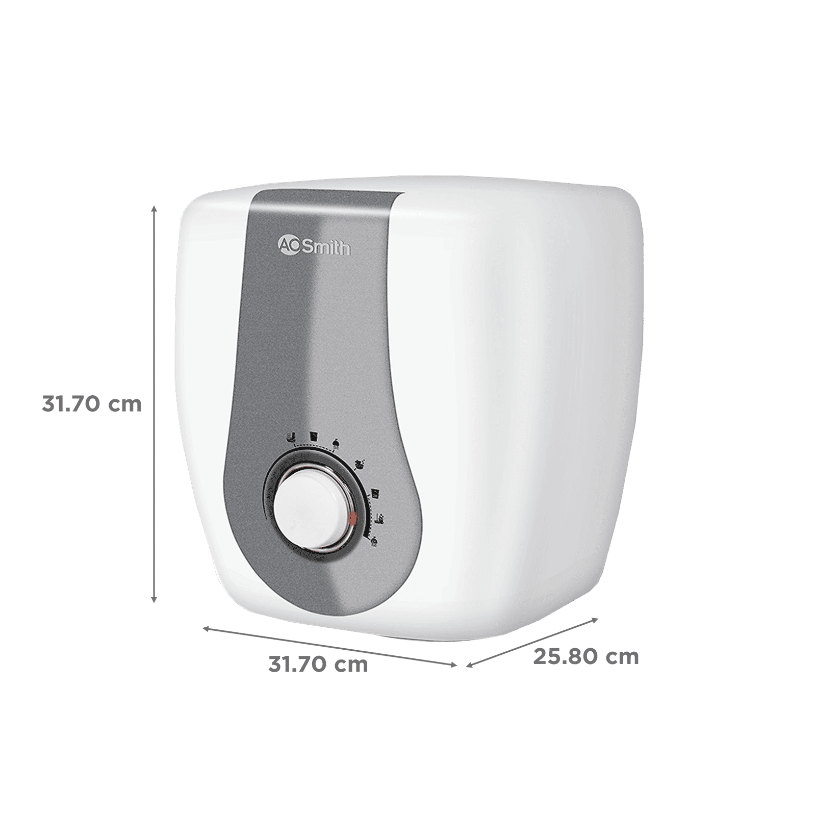 AO Smith Finesse 6 Litres 5 Star Vertical Storage Water Geyser with Glass Coated Incoloy Heating Element (White)_2