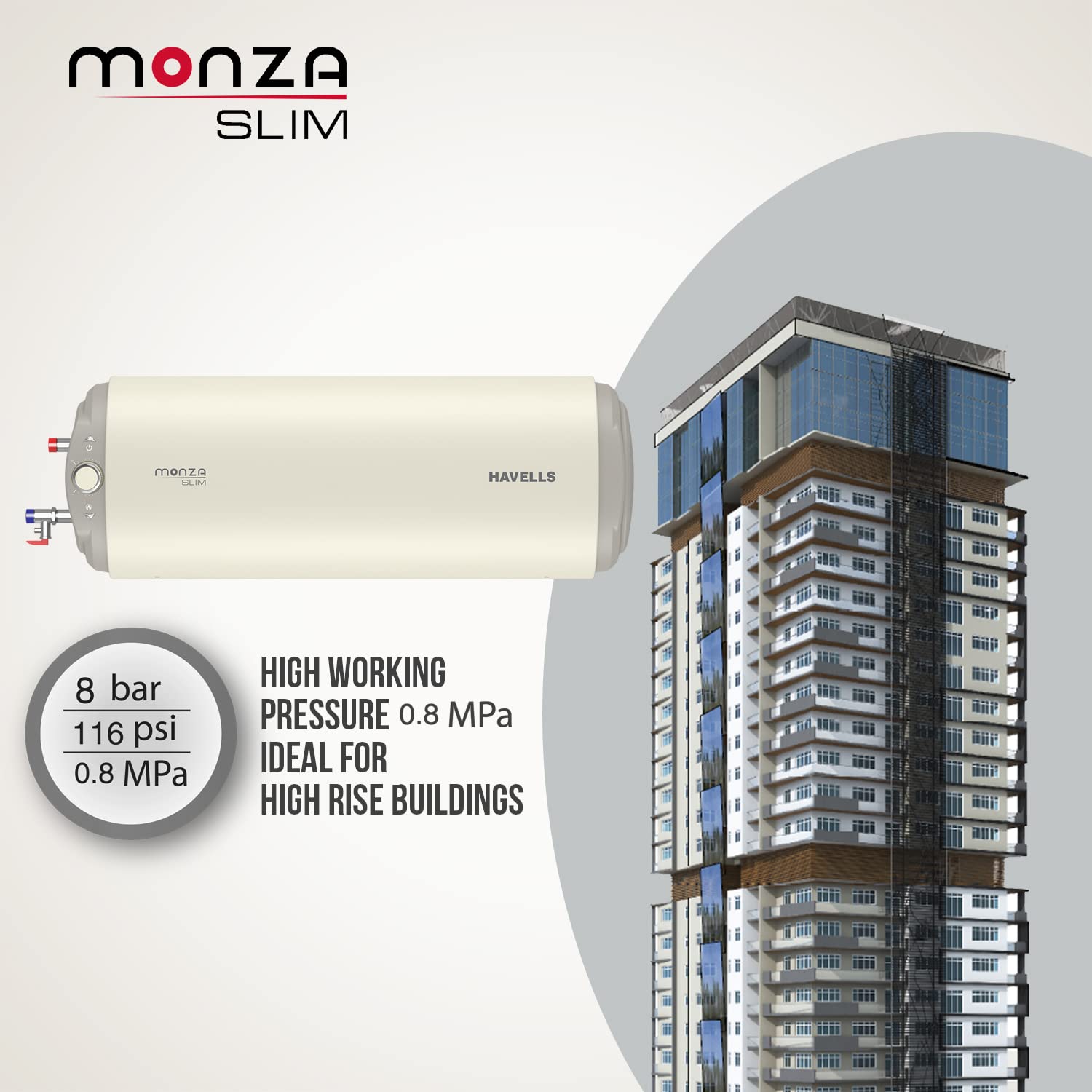 HAVELLS Monza Slim 15 Litres 4 Star Horizontal Storage Water Geyser with 8  Bar (White)_12