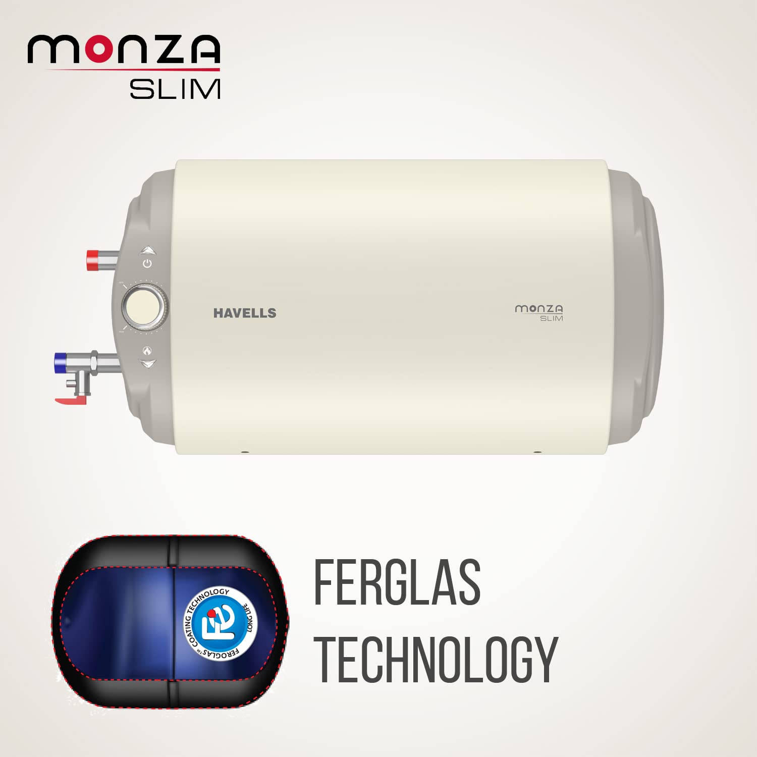 HAVELLS Monza Slim 15 Litres 4 Star Horizontal Storage Water Geyser with 8  Bar (White)_7