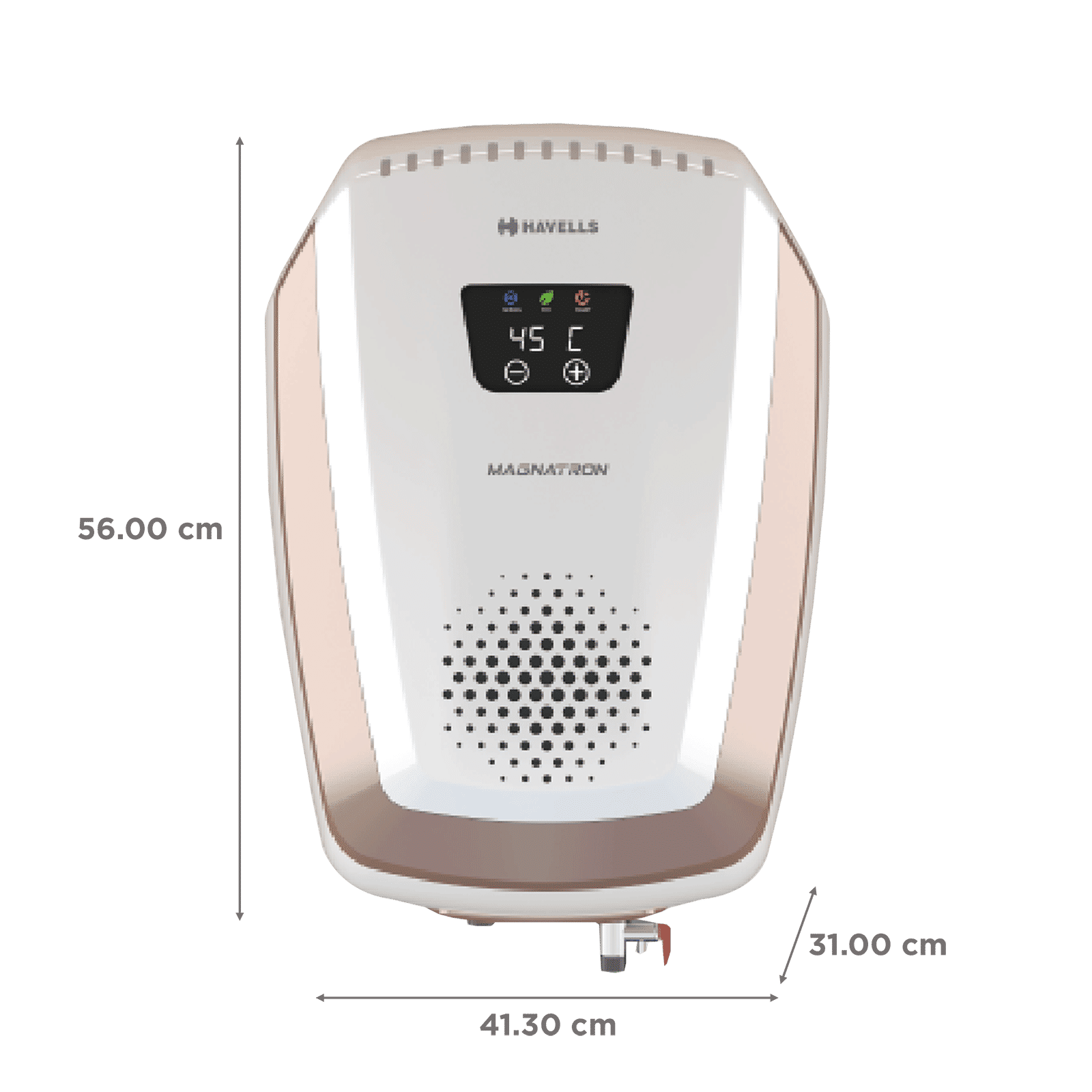 HAVELLS Magnatron 25 Litres 4 Star Vertical Storage Water Geyser with Built-in Thermostat (White Champagne Gold) HAVELLS Magnatron 25 Litres 4 Star Vertical Storage Water Geyser with Built-in Thermostat (White Champagne Gold)_2