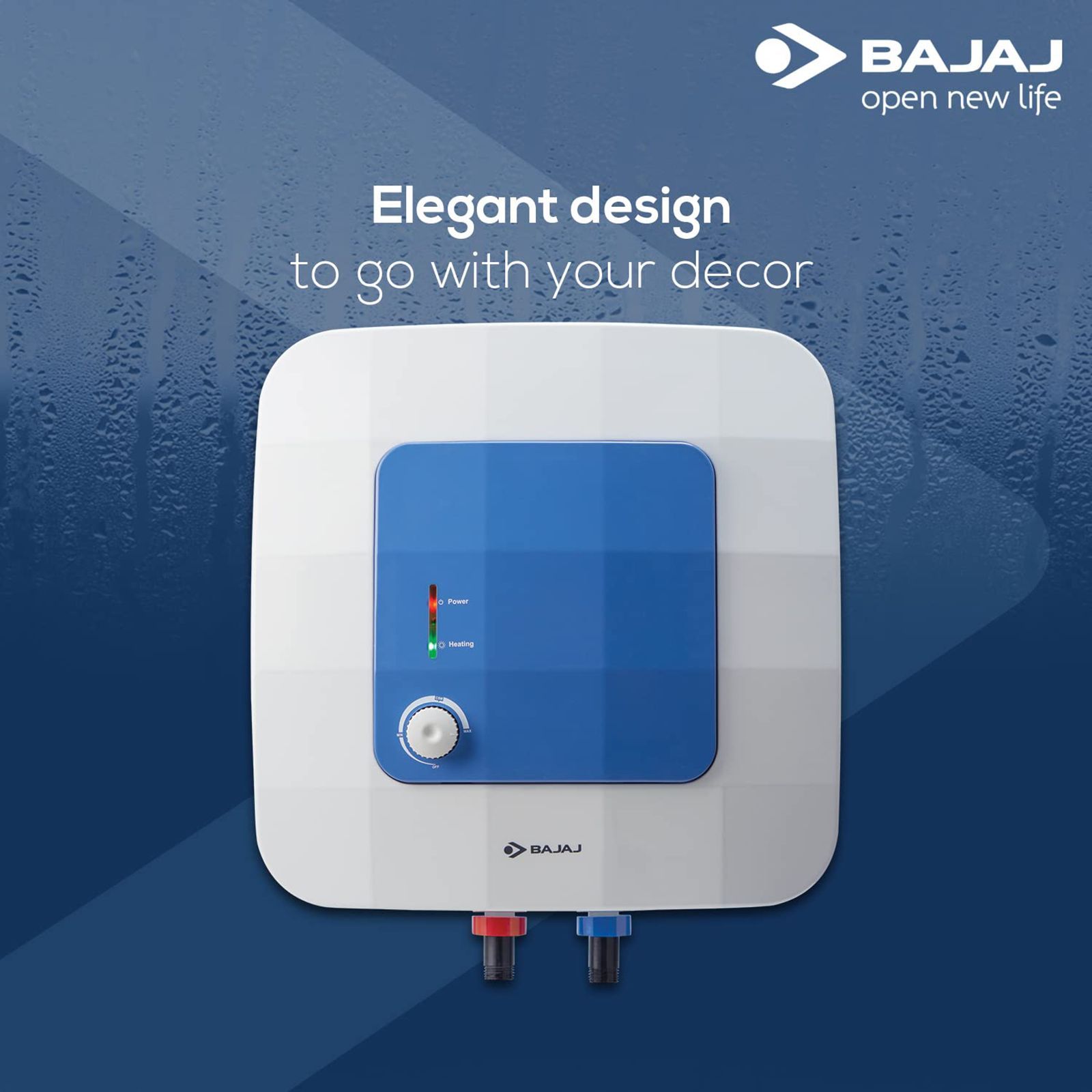BAJAJ Compagno 15 Litre 5 Star Vertical Storage Geyser with Titanium Armour Technology (White & Blue) BAJAJ Compagno 15 Litre 5 Star Vertical Storage Geyser with Titanium Armour Technology (White & Blue)_6
