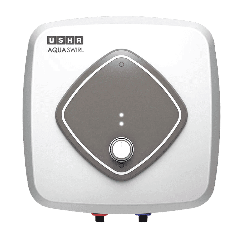 USHA Aqua Swirl 25 Litre 5 Star Vertical Storage Geyser with Whirl Flow Technology (White & Grey)_1