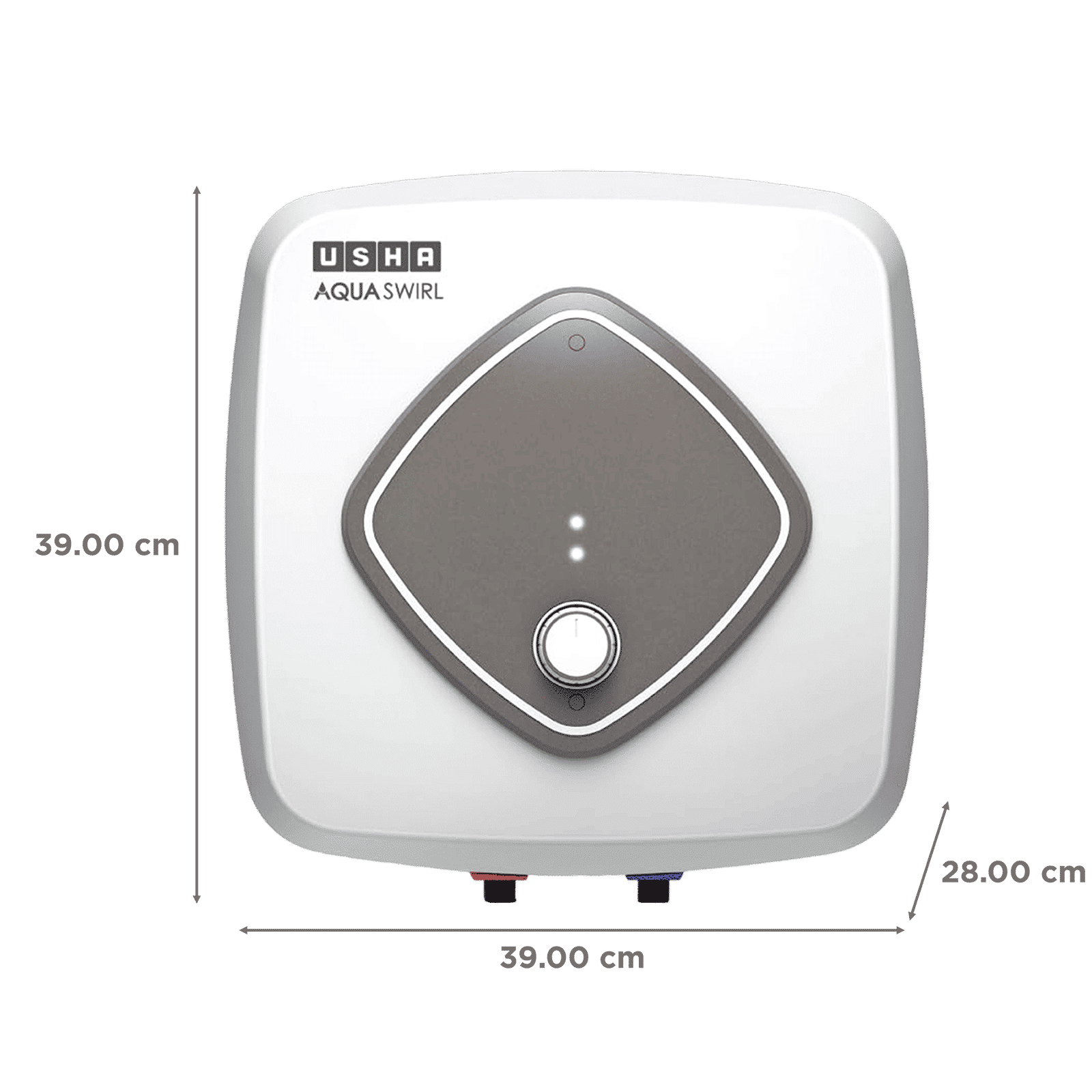 USHA Aqua Swirl 10 Litre 5 Star Vertical Storage Geyser with Whirl Flow Technology (White & Grey)_2