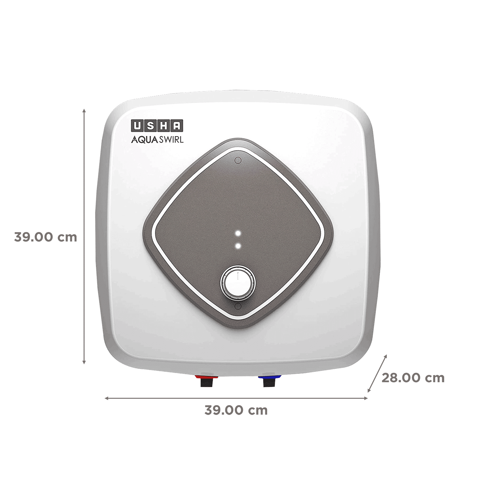 USHA Aqua Swirl 15 Litres 5 Star Vertical Storage Water Geyser with Copper Heating Element (White Grey)_2