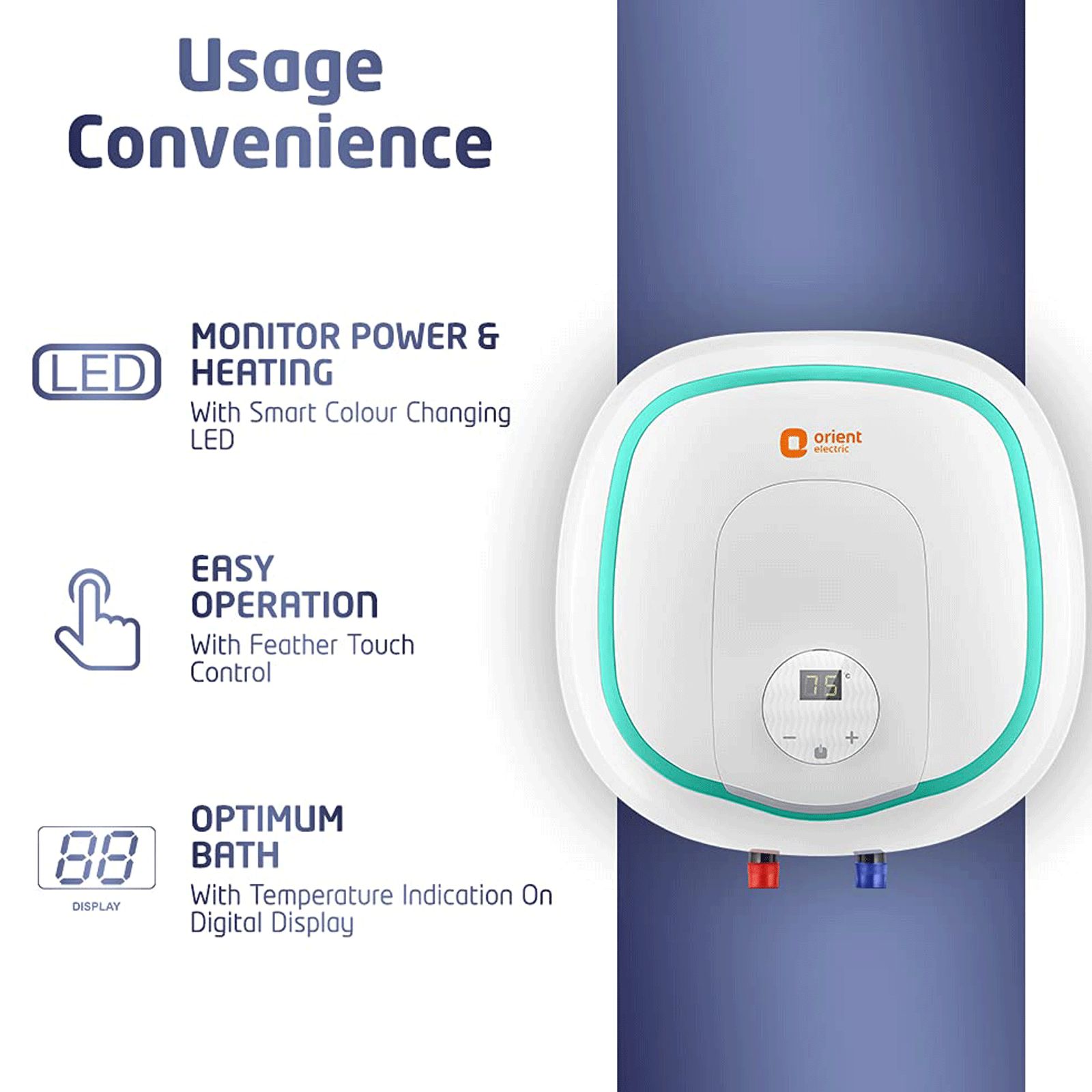 Orient Aquator 6 Litres 5 Star Vertical Storage Water Geyser with Copper Heating Element (White)_8