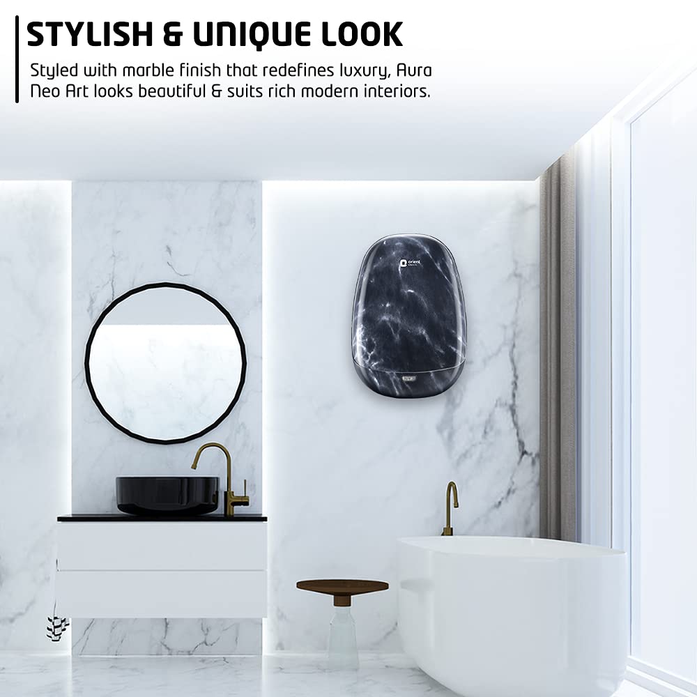 Orient Aura Neo Art 3 Litres Instant Water Geyser (3000 Watts, IWAN03WSM3-BL, White/Black (Marble Finish)) Orient Aura Neo Art 3 Litres Instant Water Geyser (3000 Watts, IWAN03WSM3-BL, White/Black (Marble Finish))_10