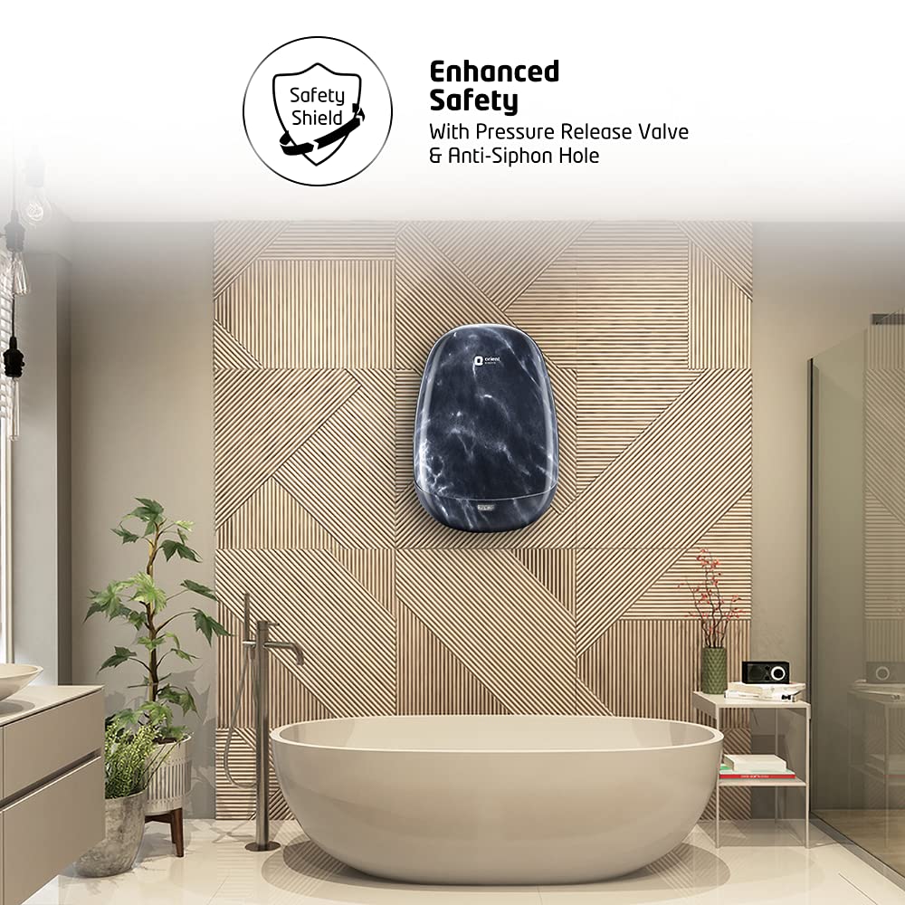 Orient Aura Neo Art 3 Litres Instant Water Geyser (3000 Watts, IWAN03WSM3-BL, White/Black (Marble Finish)) Orient Aura Neo Art 3 Litres Instant Water Geyser (3000 Watts, IWAN03WSM3-BL, White/Black (Marble Finish))_7