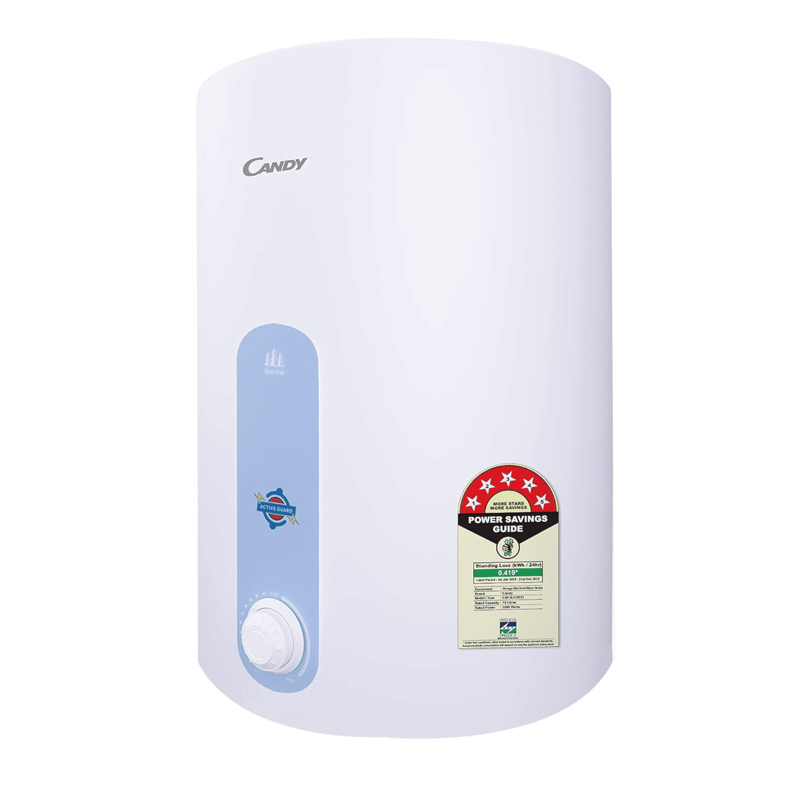 CANDY 15 Litres 5 Star Vertical Storage Water Geyser with Glass Coated Incoloy Heating Element (White)_11