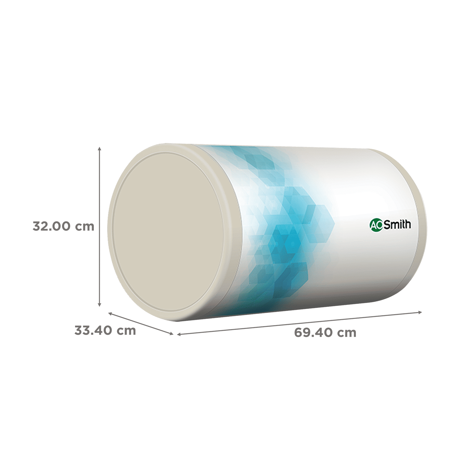 AO Smith 25 Litres 3 Star Horizontal Storage Water Geyser with Glass Coated Incoloy Heating Element (White)_2