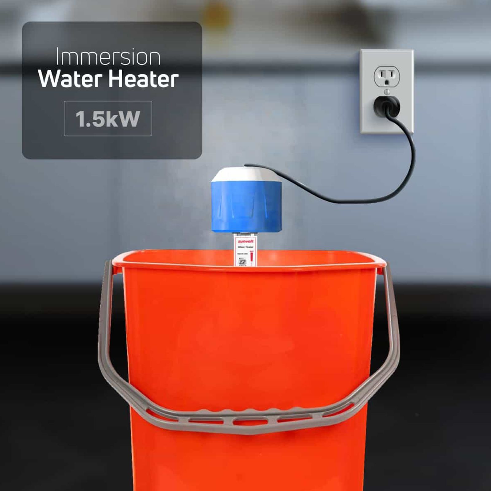 zunpulse ZunVolt 1500W Immersion Rod with Automatic Temperature Control (ISI Marked, Blue)_3