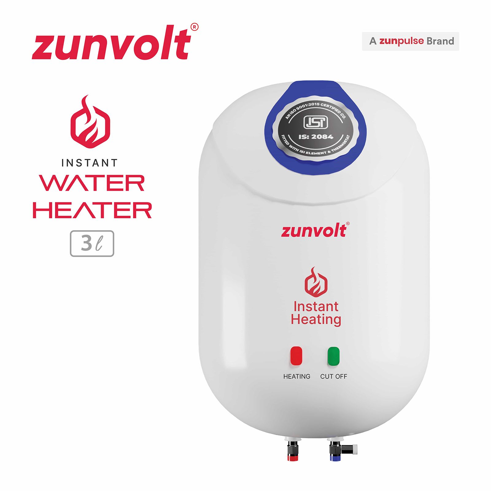 zunvolt 3 Litres Instant Water Geyser (3000 Watts, Geyser-3L, White) zunvolt 3 Litres Instant Water Geyser (3000 Watts, Geyser-3L, White)_8