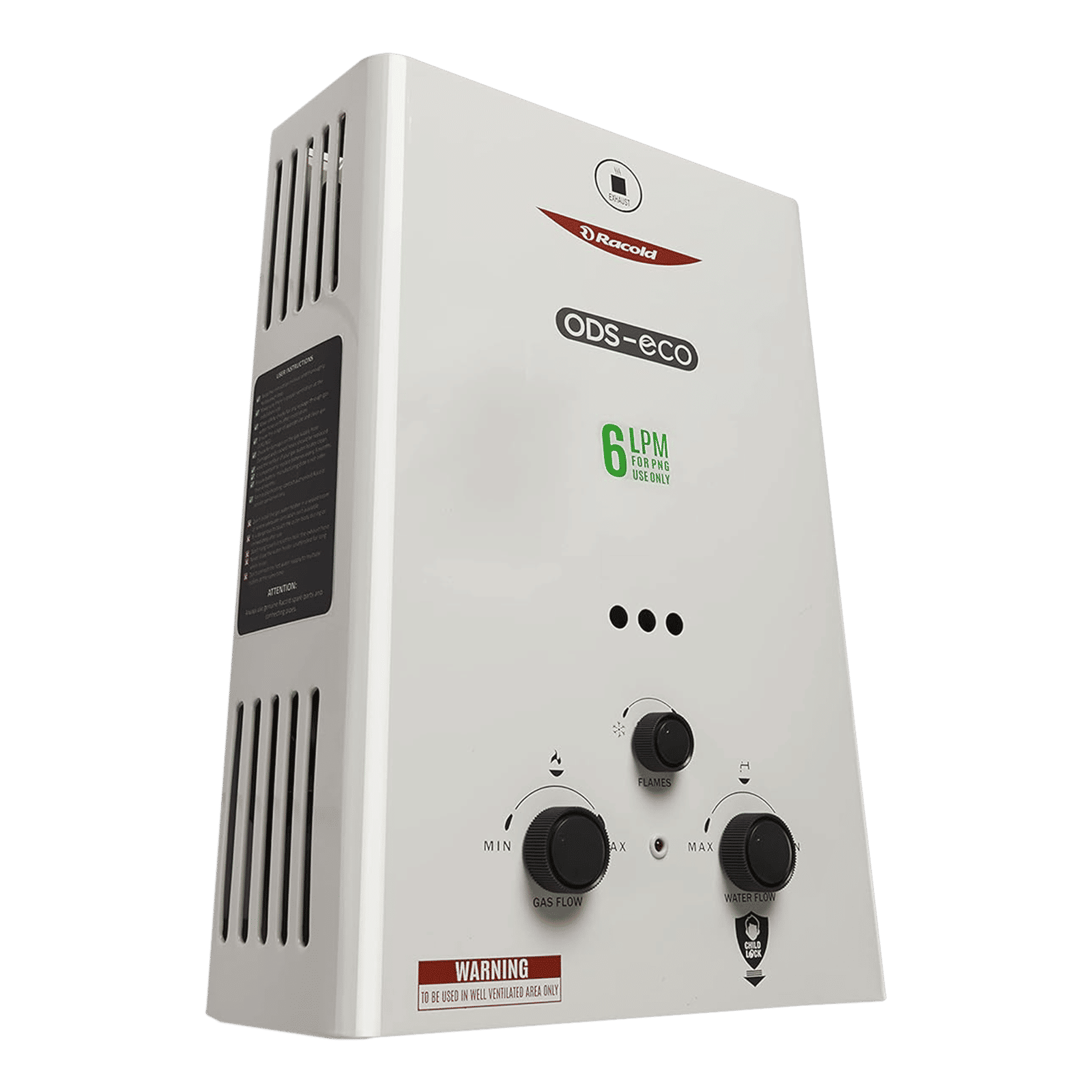 Racold PNG ODS-ECO 6 Litre Vertical Instant Geyser with Oxygen Depleting Sensor (White)_5