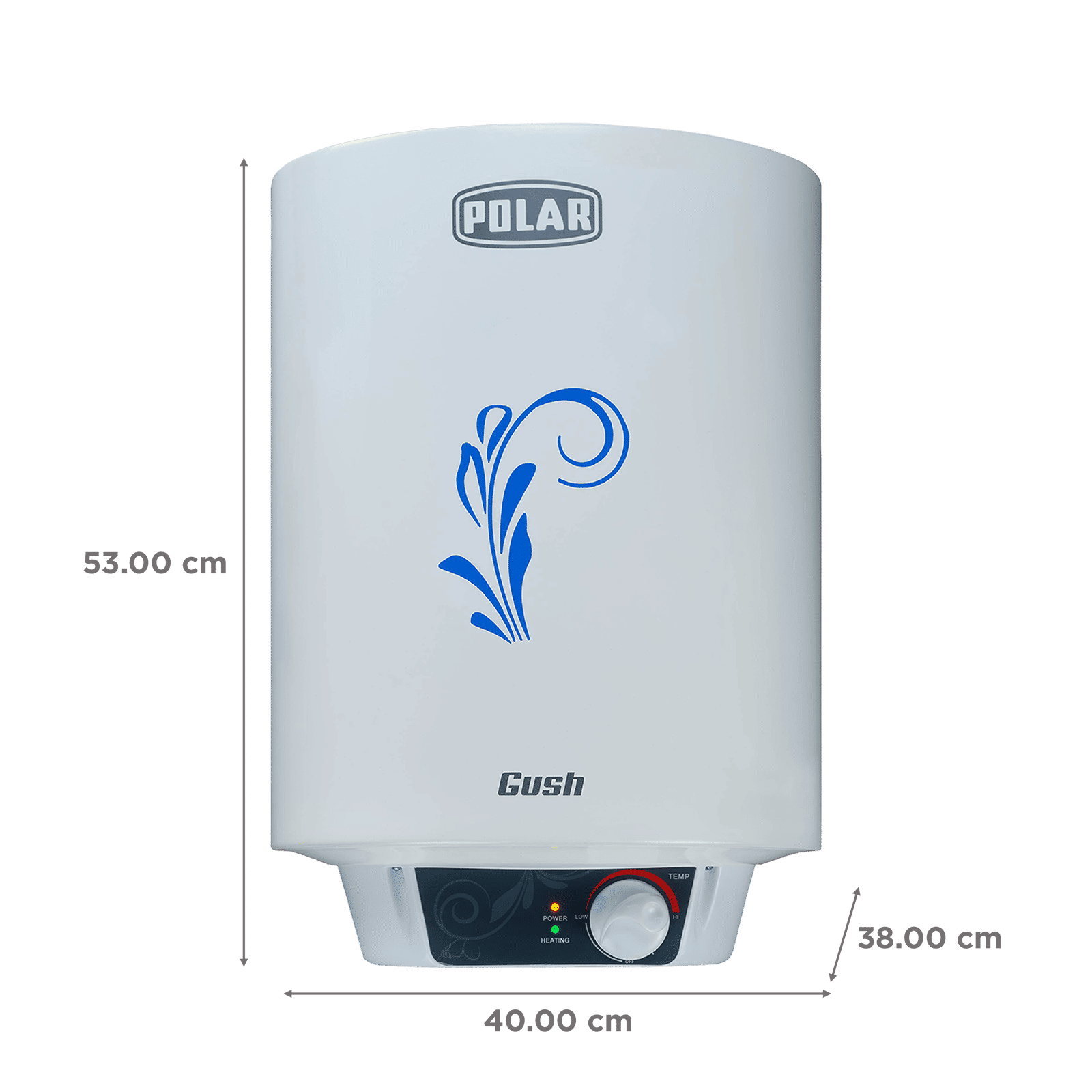 POLAR Gush 15 Litres 4 Star Vertical Storage Water Geyser with Whirlflow Technology (White)_2