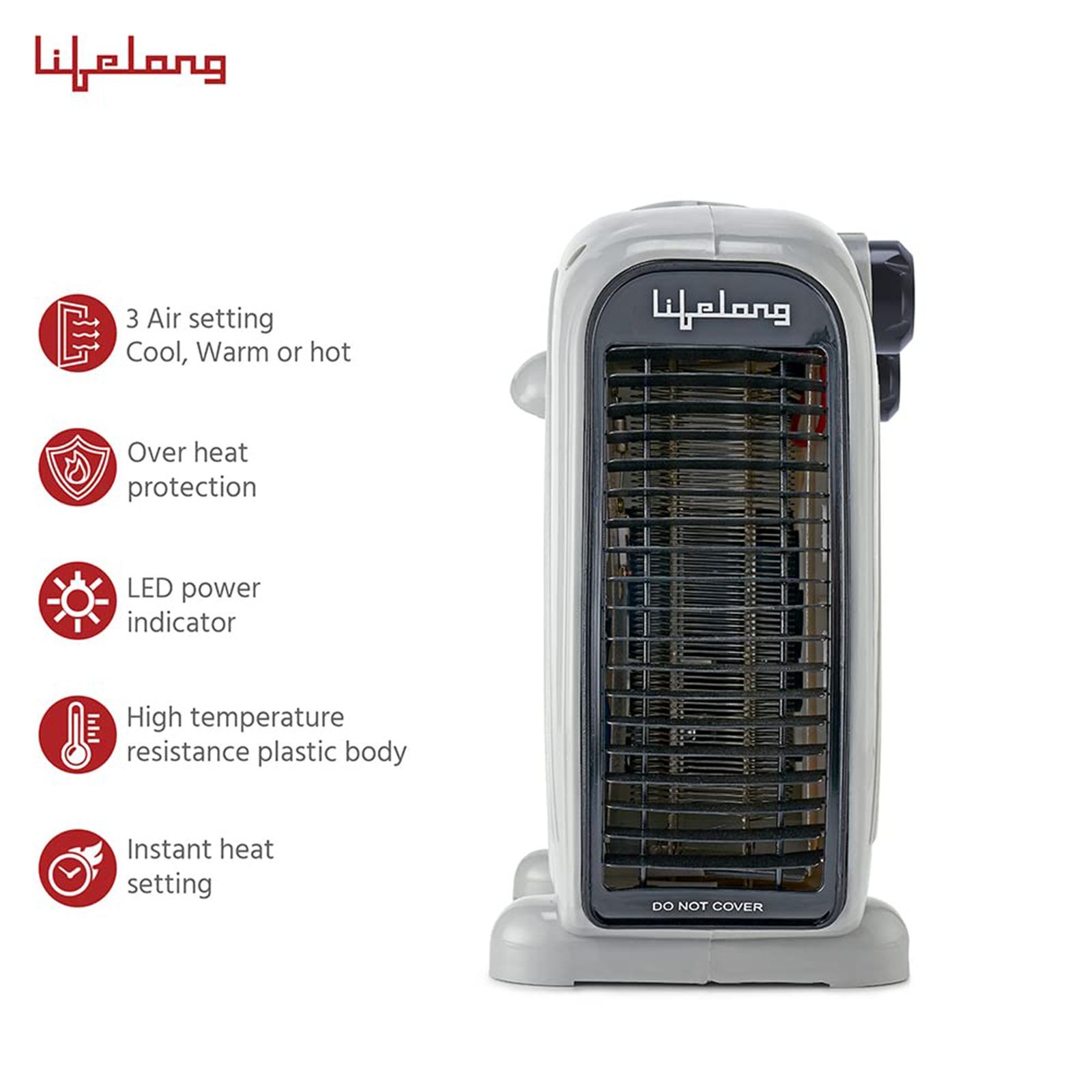 Lifelong Flare-X 2000W Fan Room Heater with Adjustable Thermostat (Noiseless Operation_6