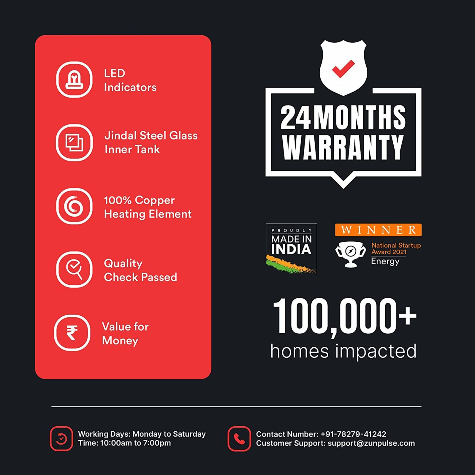 ZunVolt Grigora 3 Litres Instant Water Geyser (3000 Watts, White)_7