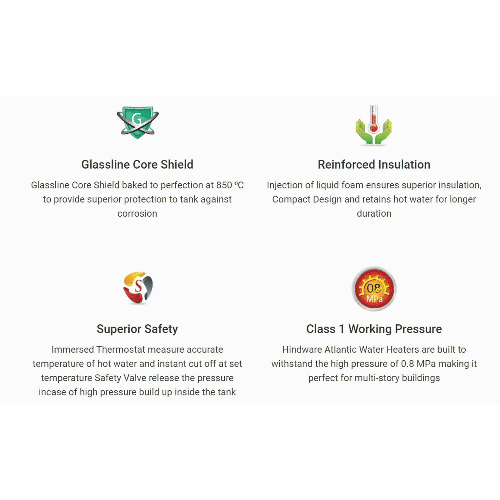 hindware Atlantic Cristallo 10 Litres 5 Star Storage Water Heater (2000 Watts, 516333, White)_5