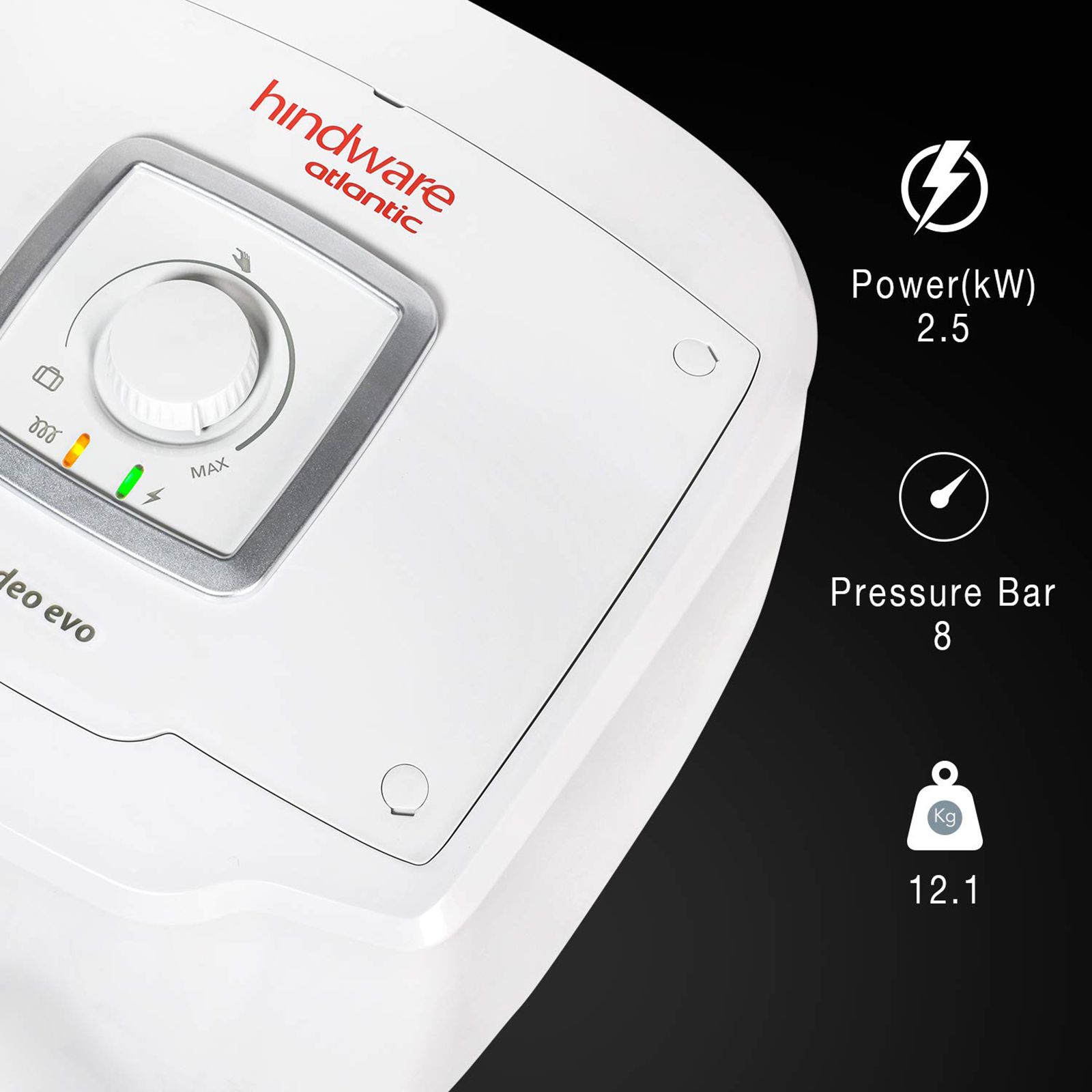 hindware Atlantic Ondeo Evo i-Pro 25 Litres 5 Star Smart Storage Water Heater (2500 Watts, 518044, White)_9