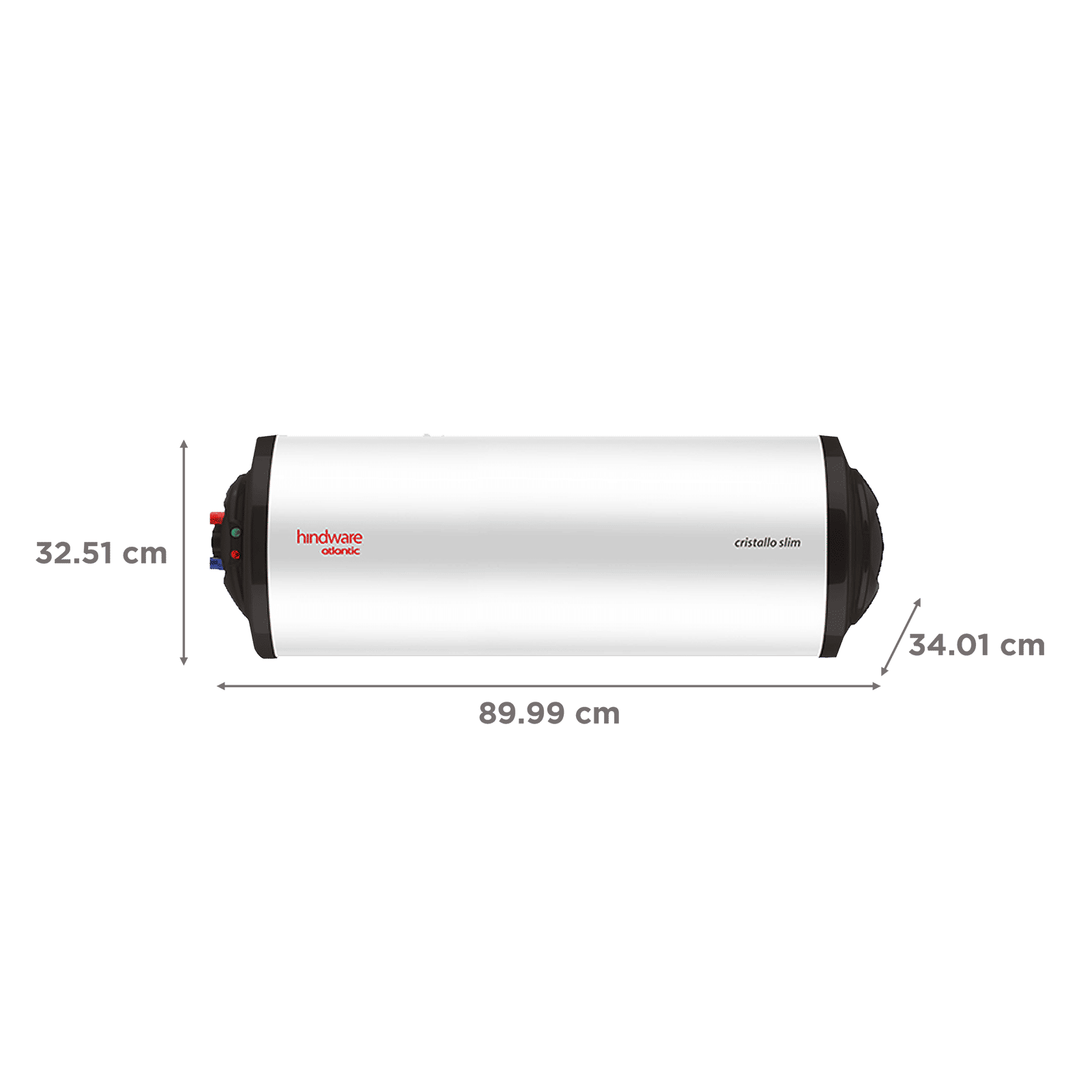 hindware Atlantic Cristallo Slim 25 Litres 3 Star Storage Water Heater (2000 Watts, 521646, White)_2