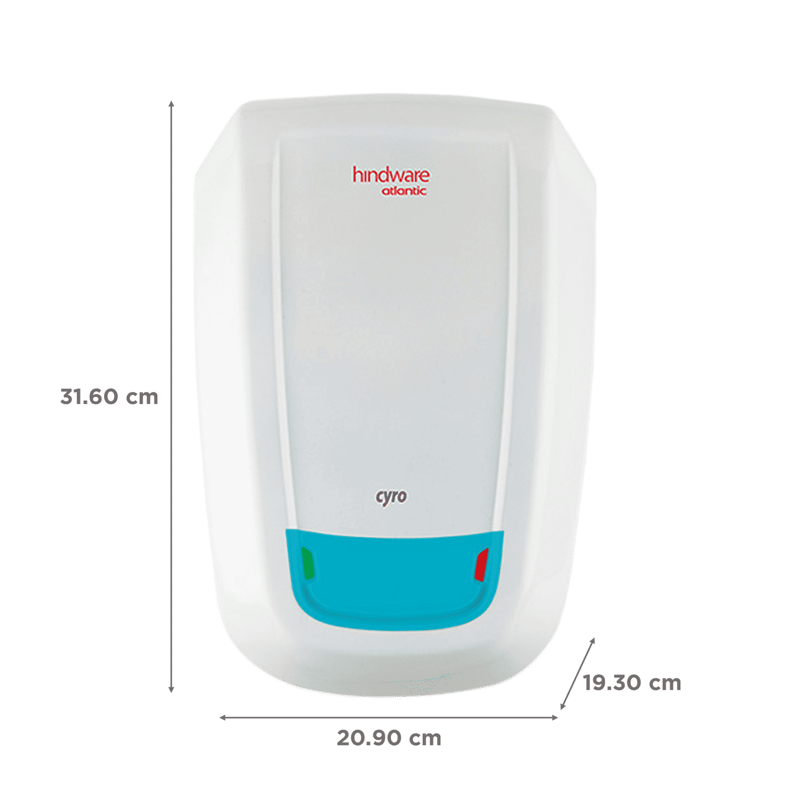hindware Atlantic Cyro 3 Litres Instant Water Heater (3000 Watts, 521715, White)_2