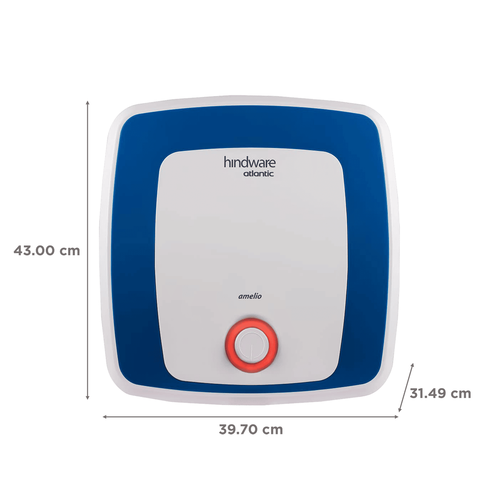 hindware Atlantic Amelio 15 Litres 5 Star Vertical Storage Water Geyser with Copper Heating Element (White Blue)_2