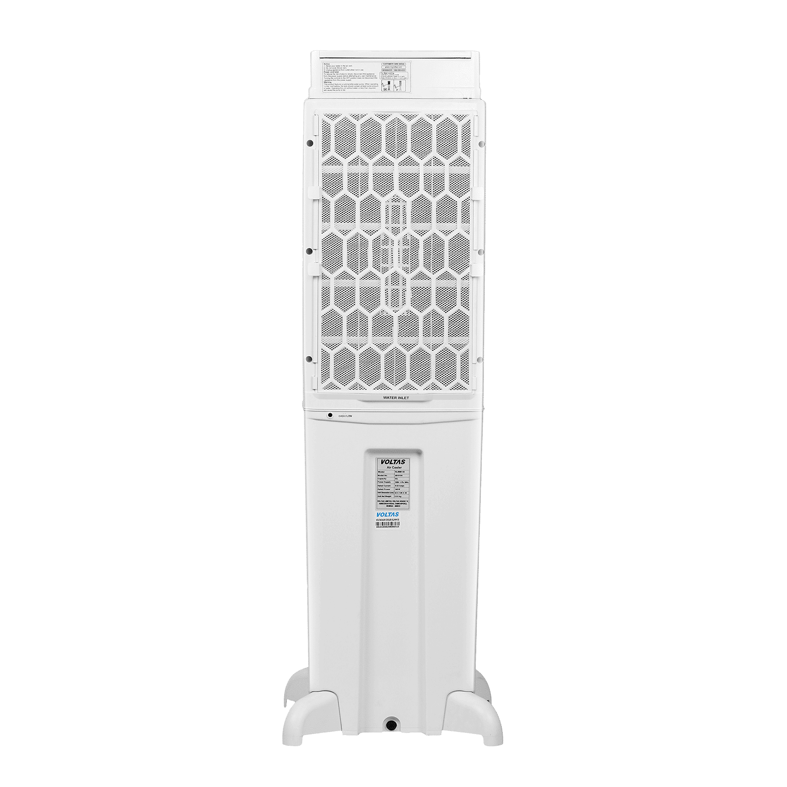 VOLTAS Slimm 55 Litres Tower Air Cooler with Fully Collapsible Louvers (Ice Chamber, White & Grey)_4