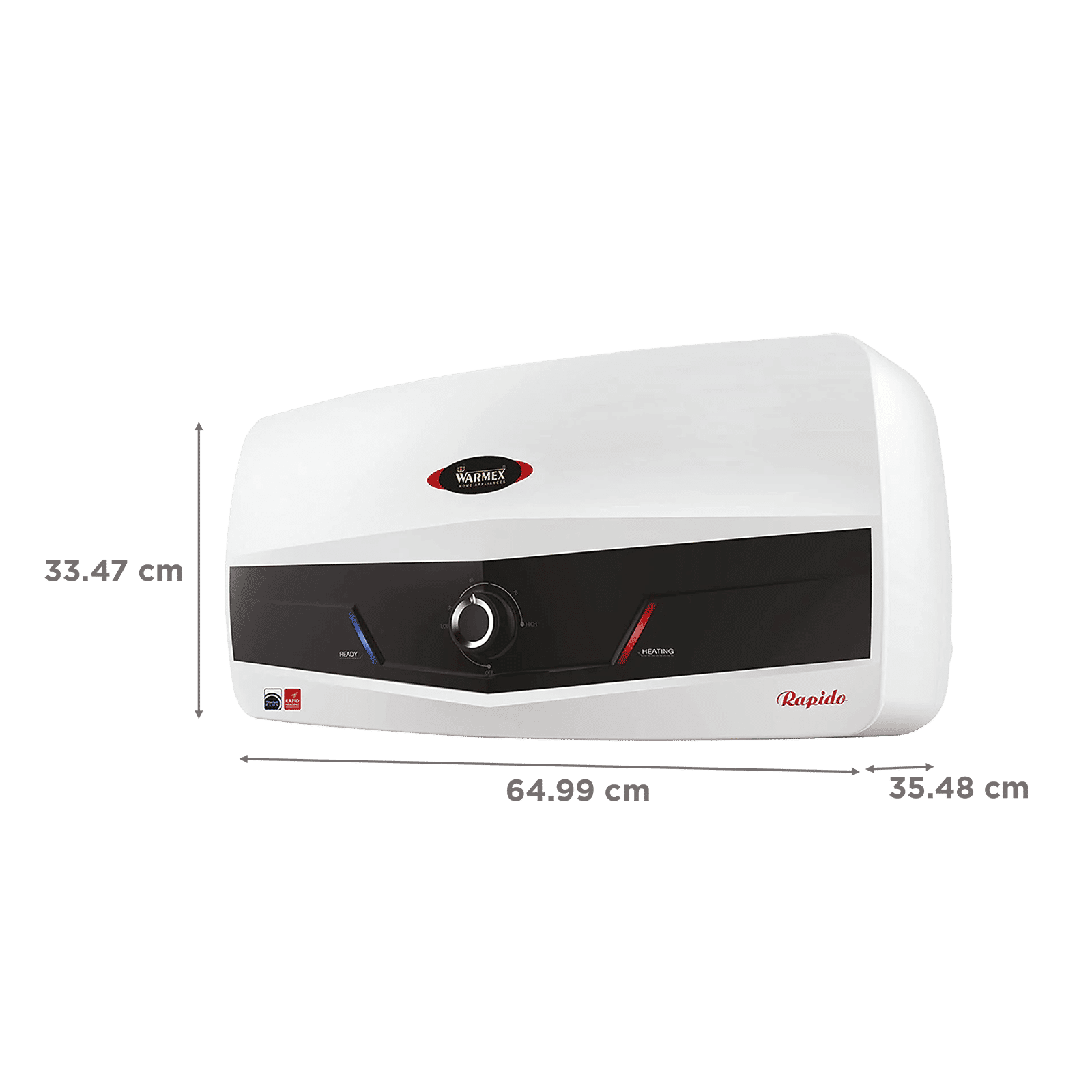 WARMEX Rapido 20 Litres 5 Star Storage Water Geyser (2500 Watts, White)_2