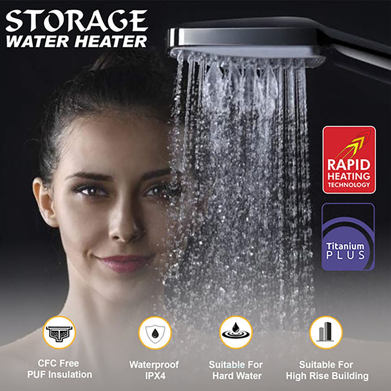 WARMEX Rapido Digi 15 Litres 5 Star Storage Water Geyser (2000 Watts, White and Golden)_5