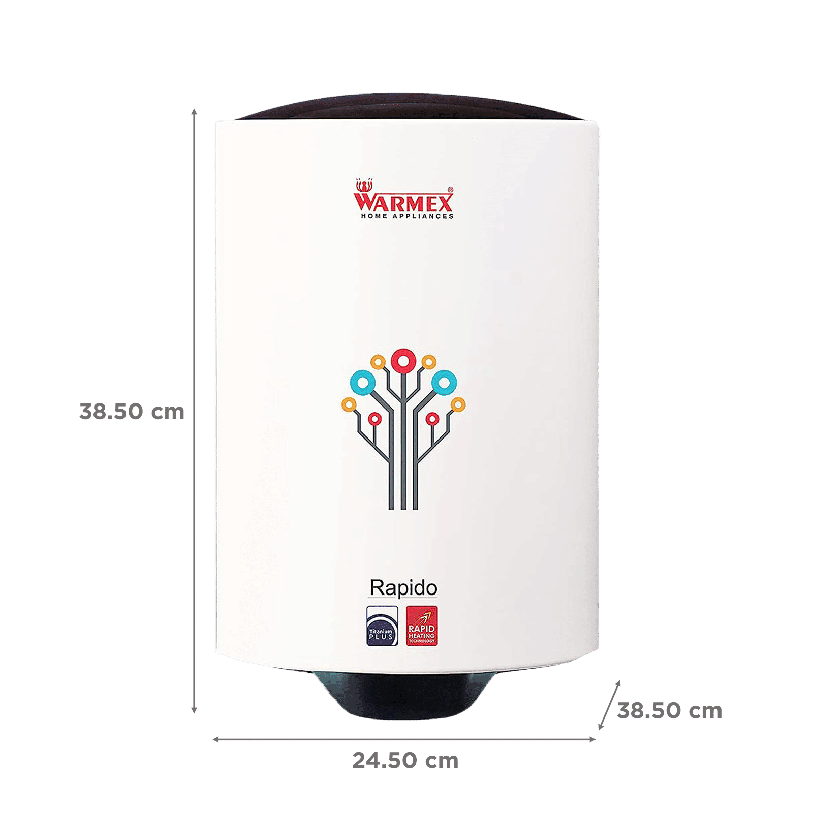 WARMEX Rapido 6 Litres 5 Star Vertical Storage Water Geyser with Feather Touch Control Panel (White)_2