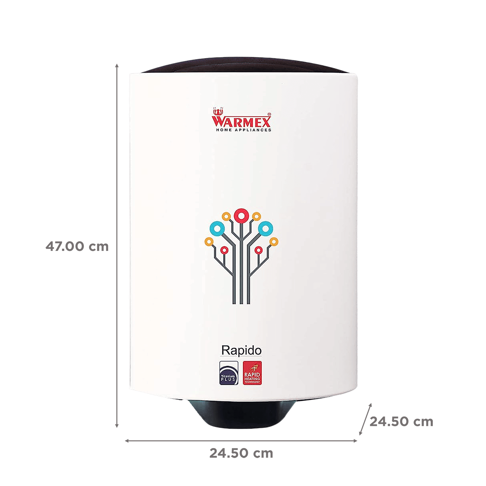 WARMEX Rapido 10 Litres 5 Star Vertical Storage Water Geyser with Sapphire Heating Element (White)_2