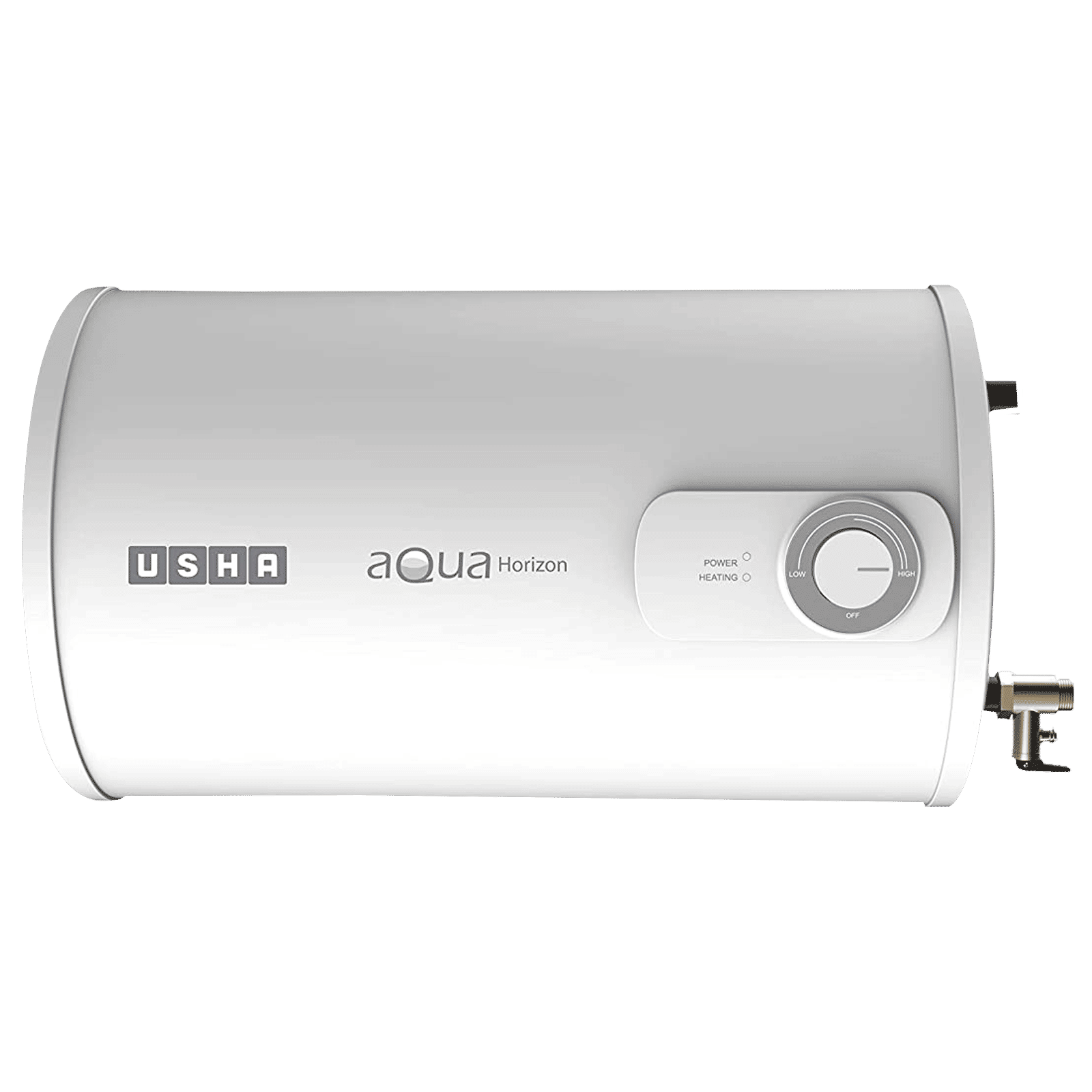 USHA Aqua Horizon 15 Litres 3 Star Horizontal Storage Water Geyser with Short-circuit Protection (White)_1