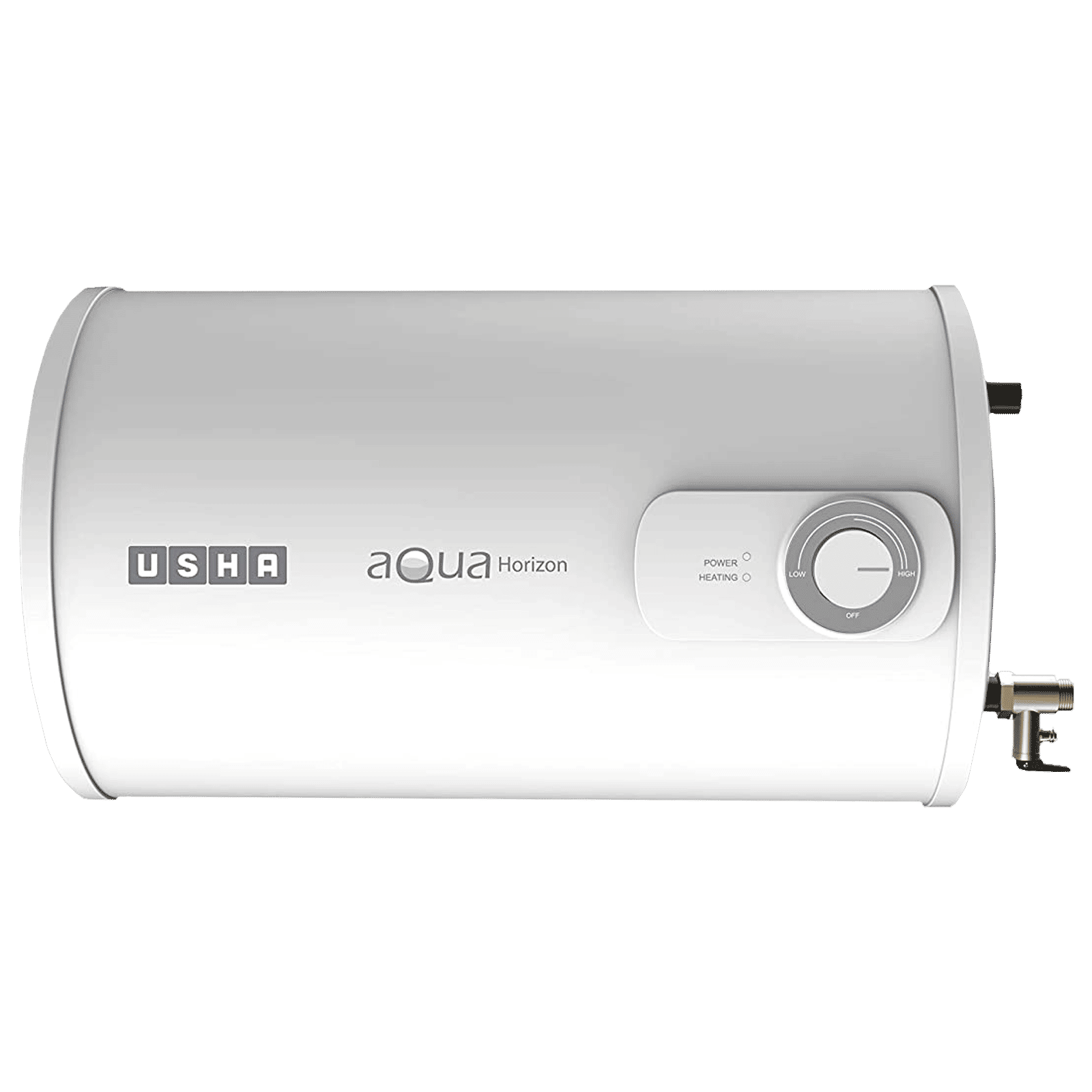 USHA Aqua Horizon 25 Litres 3 Star Horizontal Storage Water Geyser  with Short-circuit Protection (White)_1
