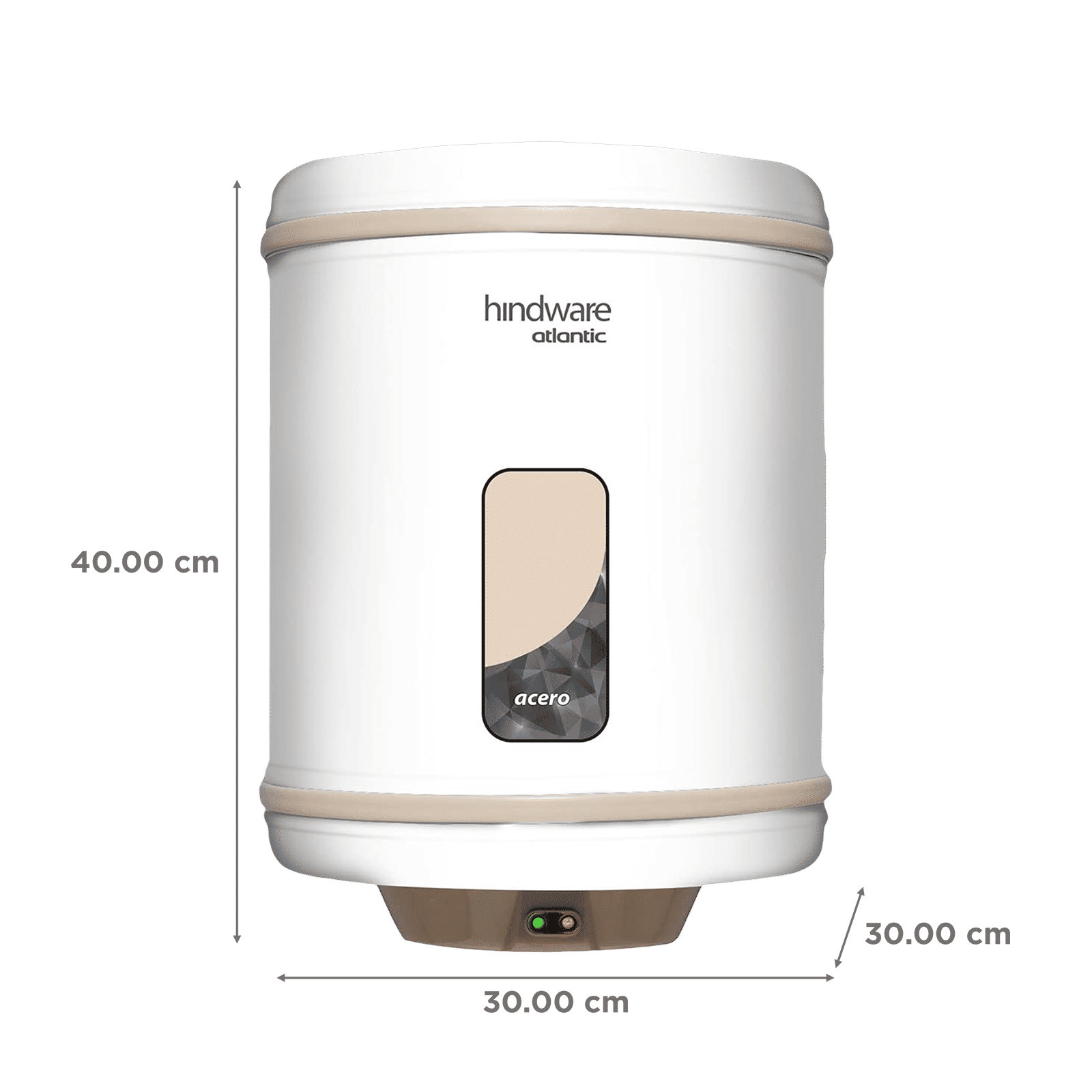hindware Acero 15 Litres 4 Star Vertical Storage Water Geyser with Copper Heating Element (White and Grey)_2