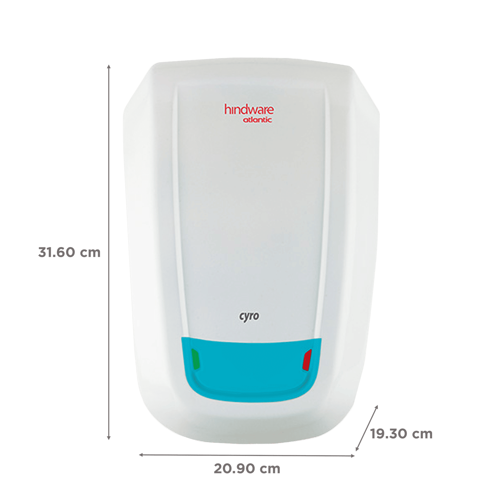hindware Atlantic Cyro 3 Litres Instant Water Geyser (3000 Watts, 517741, White)_2