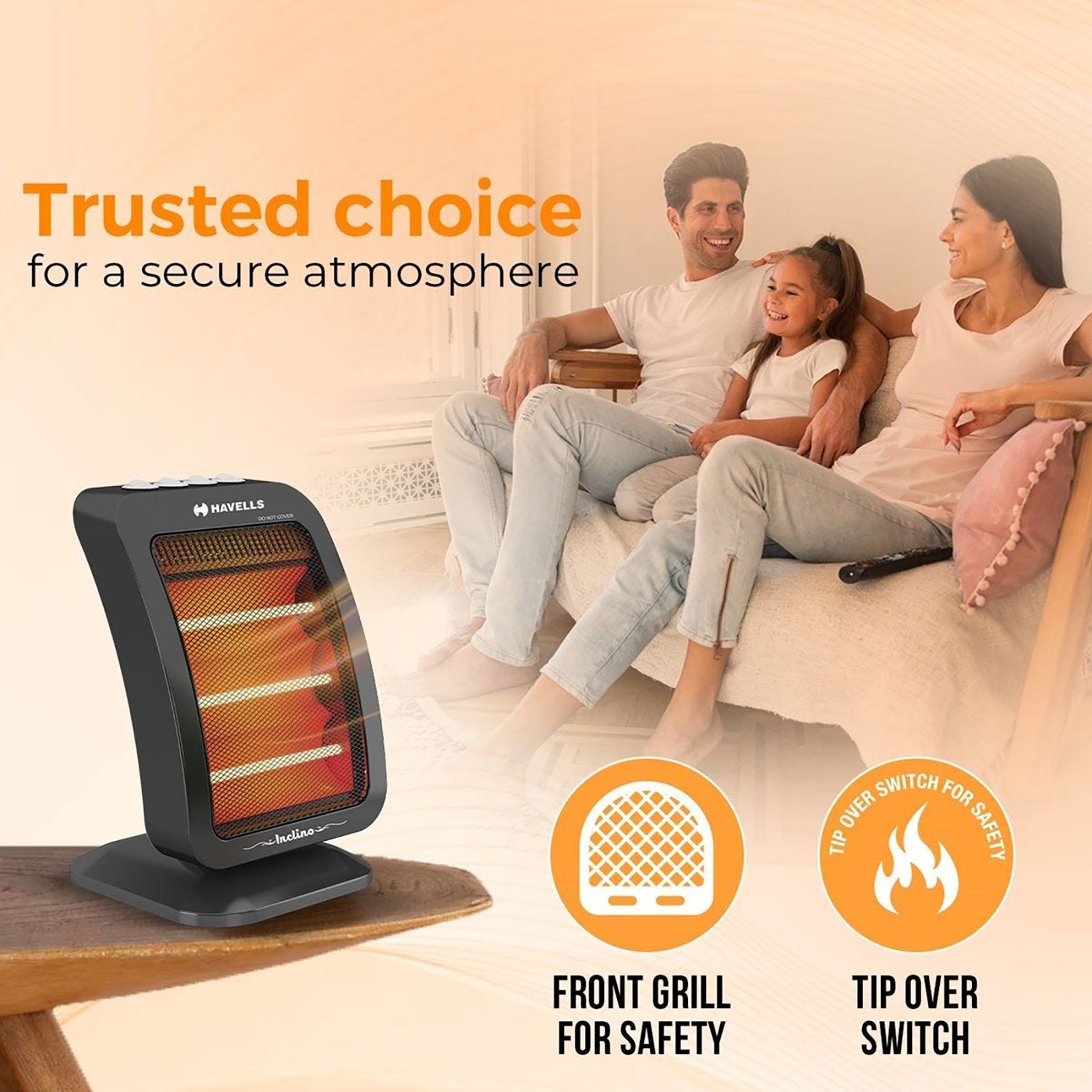 HAVELLS Inclino 1200W Halogen Room Heater with Oscillation Function (Rust Free Reflector_10