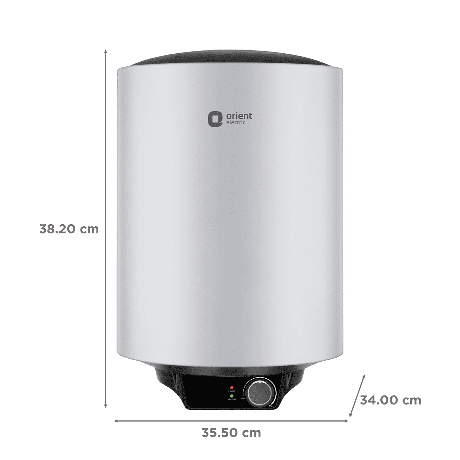 Orient Maverick 10 Litre 5 Star Vertical Storage Geyser with 5 Level Safety Shield (Grey)_2