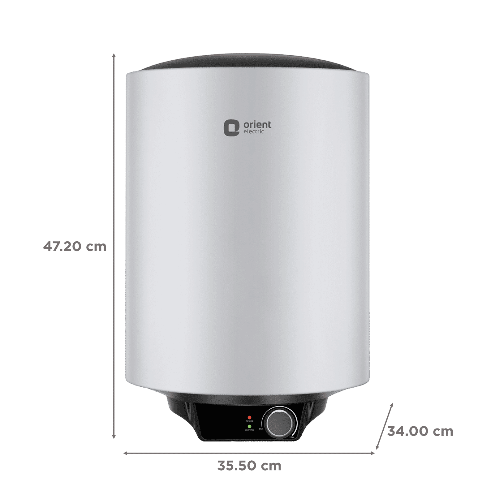 Orient Maverick 15 Litre 5 Star Vertical Storage Geyser with 5 Level Safety Shield (Grey)_2