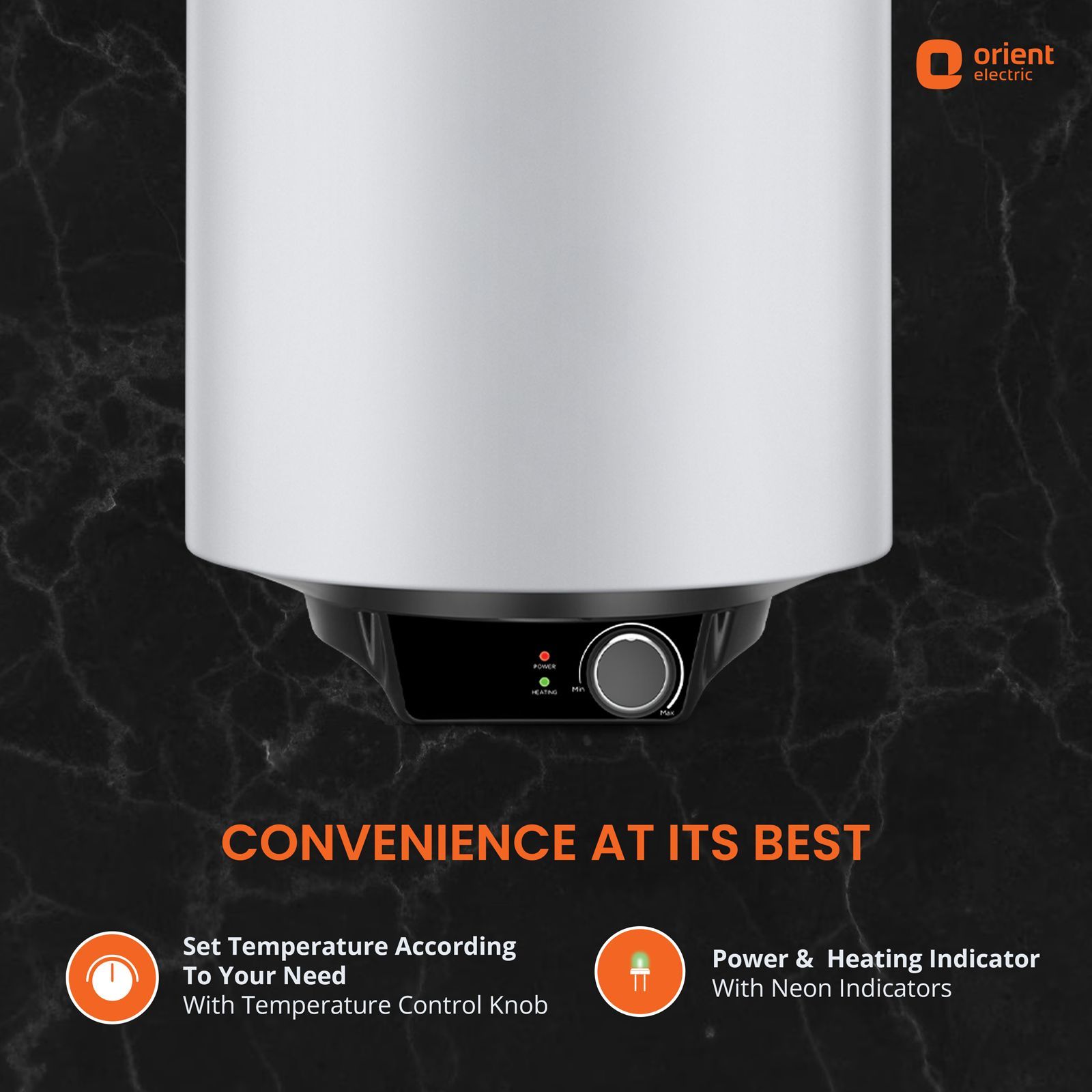 Orient Maverick 25 Litre 5 Star Vertical Storage Geyser with Whirlflow Technology (Grey)_4