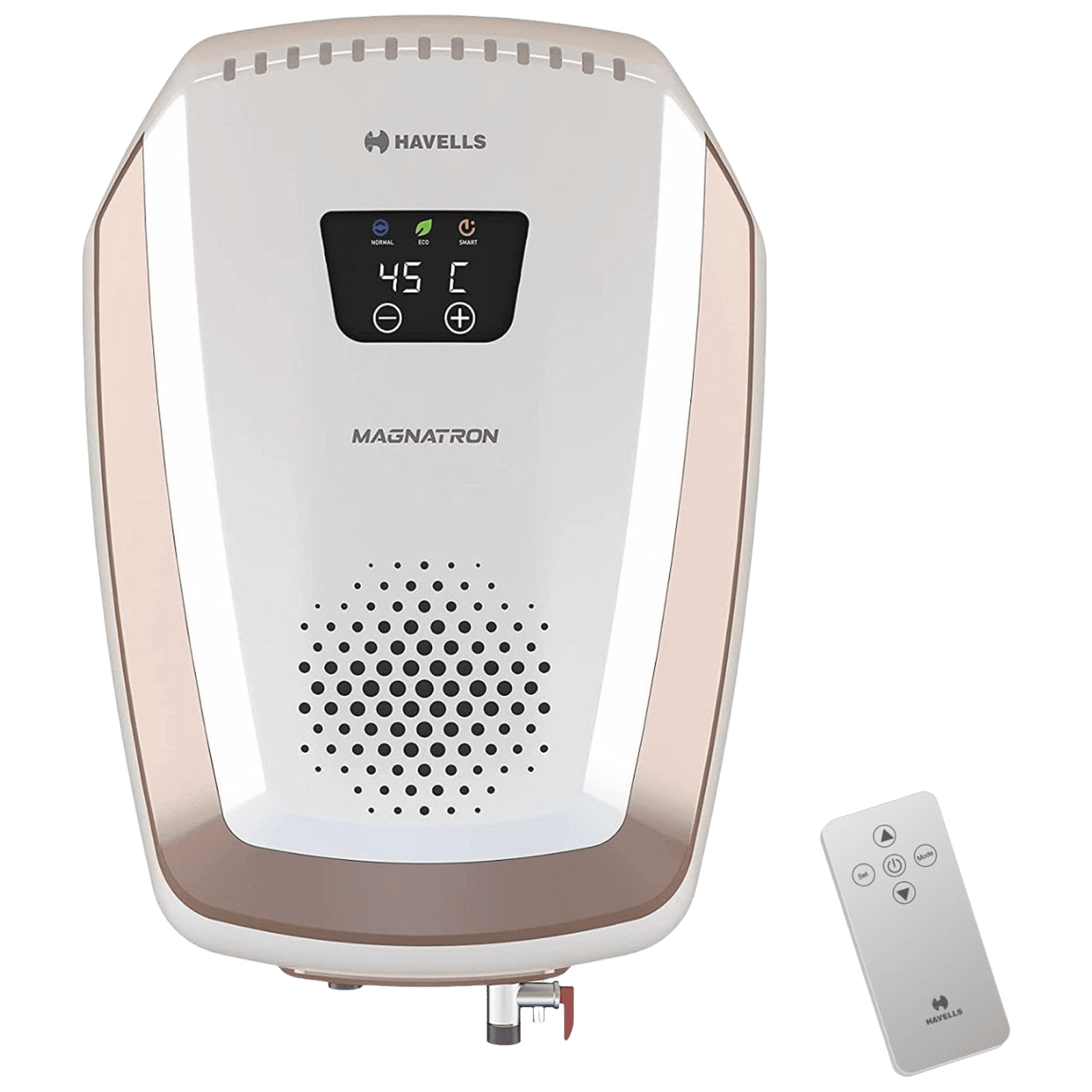 HAVELLS Magnatron 15 Litre 4 Star Vertical Storage Geyser with Overheat Protection (White Champagne Gold) HAVELLS Magnatron 15 Litre 4 Star Vertical Storage Geyser with Overheat Protection (White Champagne Gold)_1