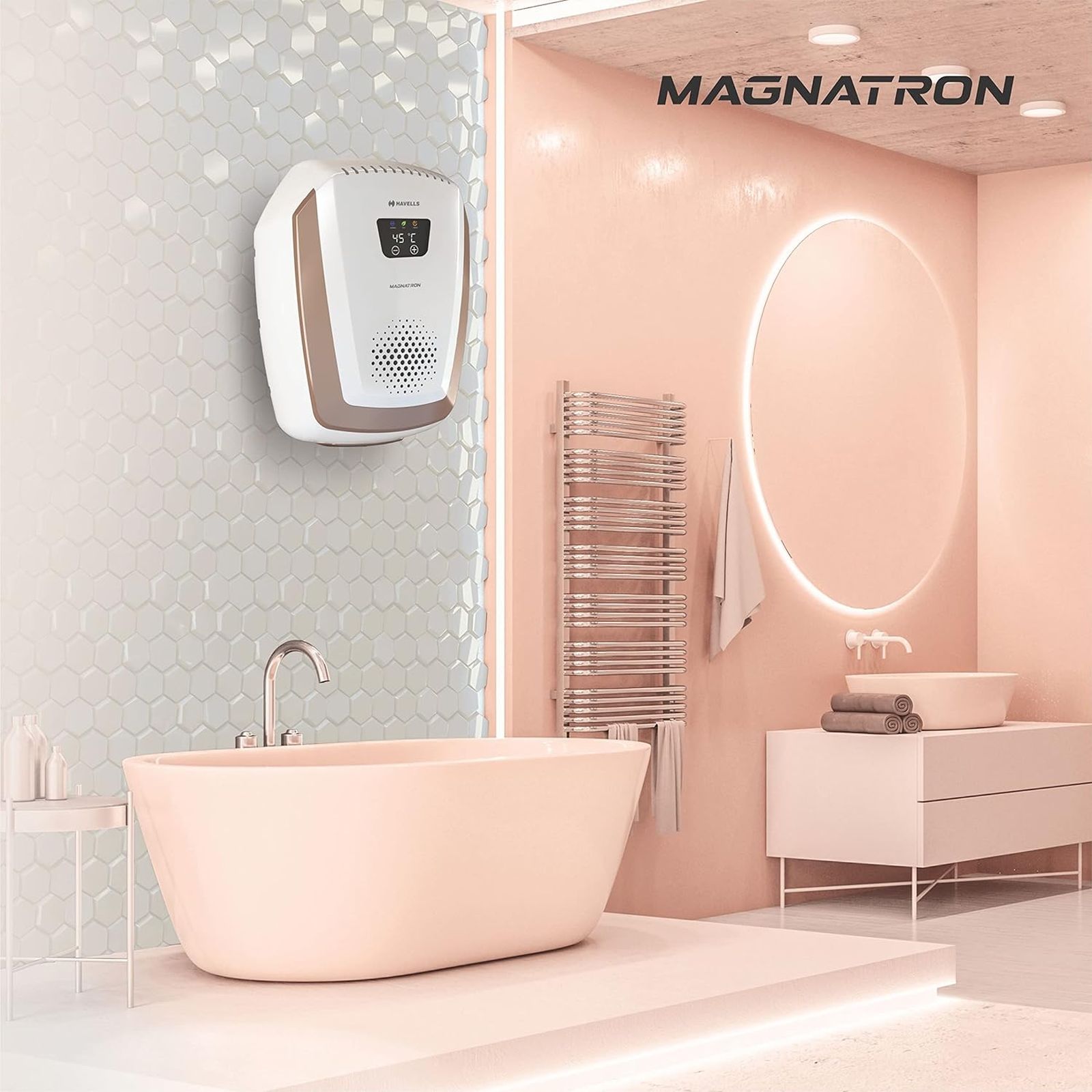 HAVELLS Magnatron 15 Litre 4 Star Vertical Storage Geyser with Overheat Protection (White Champagne Gold) HAVELLS Magnatron 15 Litre 4 Star Vertical Storage Geyser with Overheat Protection (White Champagne Gold)_8