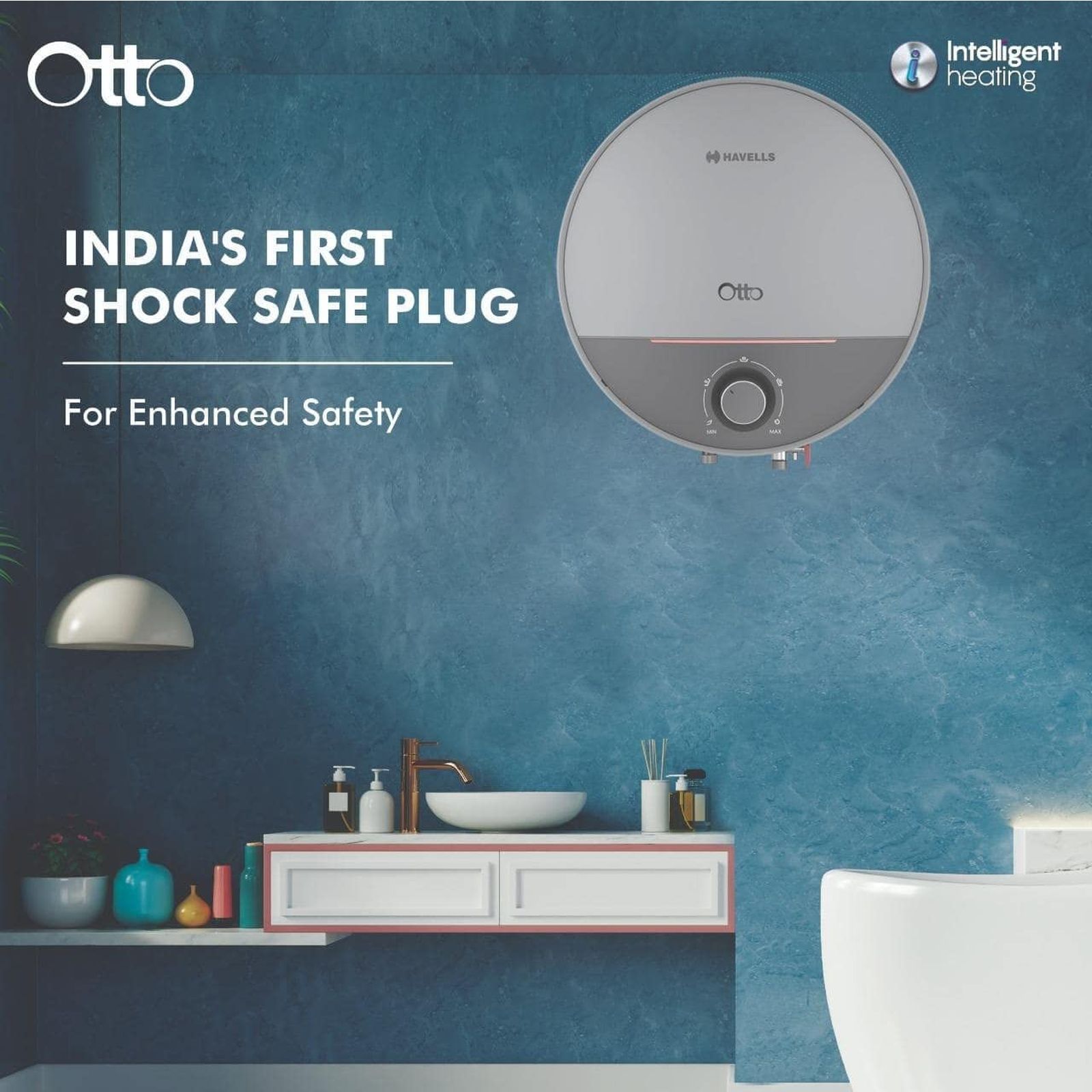 HAVELLS Otto 25 Litre 5 Star Vertical Storage Geyser with Whirl Flow Technology (Silver Grey)_10