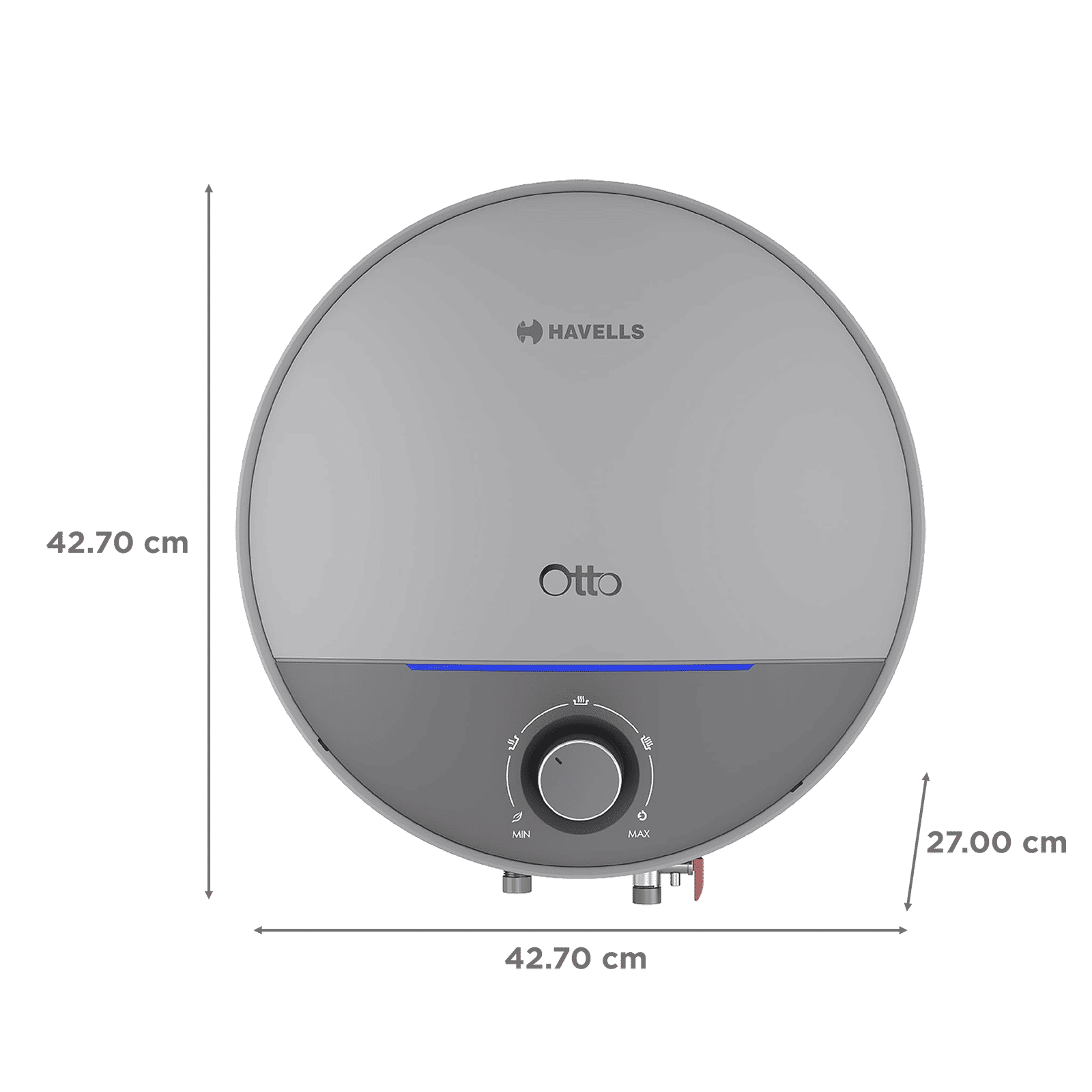 HAVELLS Otto 25 Litre 5 Star Vertical Storage Geyser with Whirl Flow Technology (Silver Grey)_2