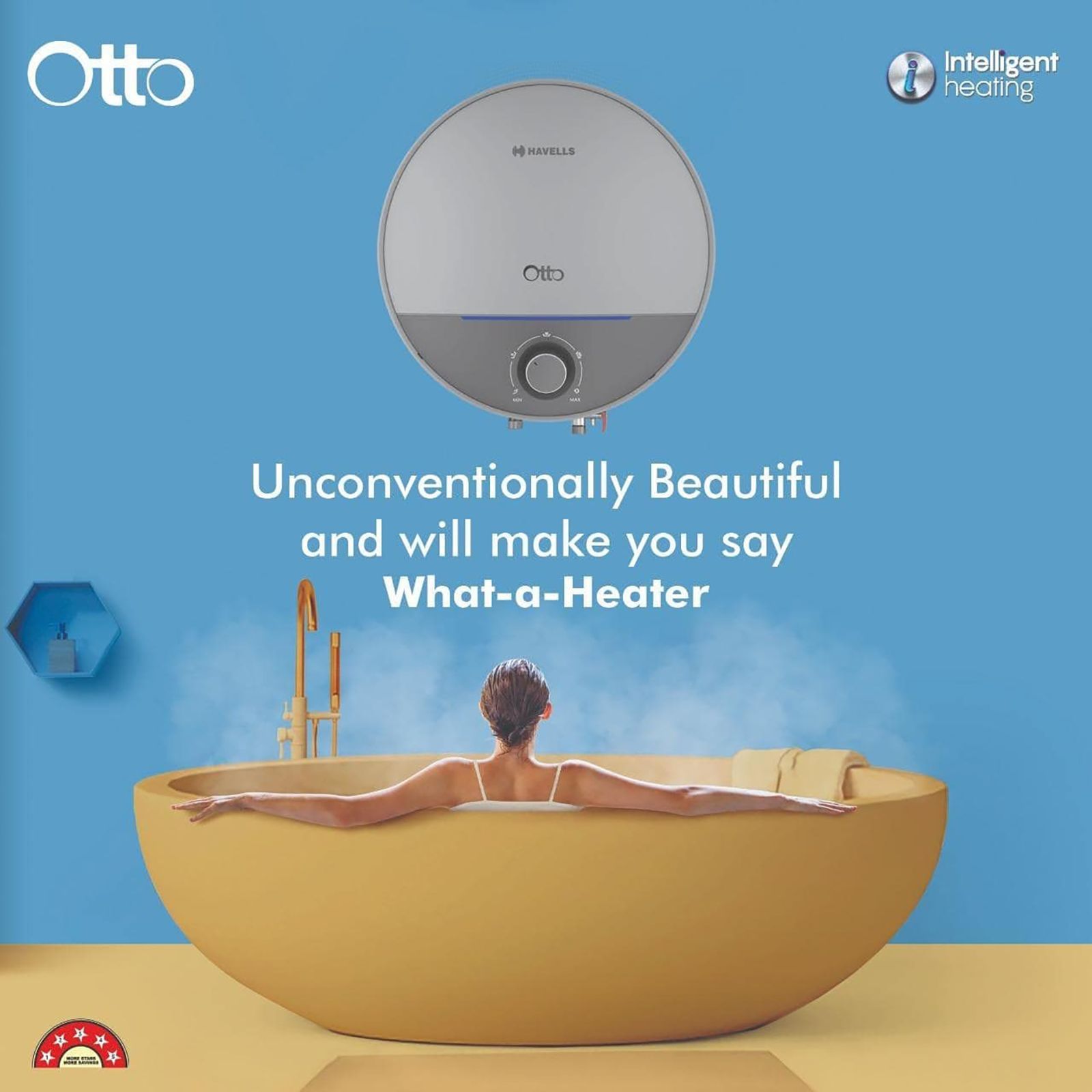 HAVELLS Otto 10 Litre 5 Star Vertical Storage Geyser with Whirl Flow Technology (Silver Grey)_11