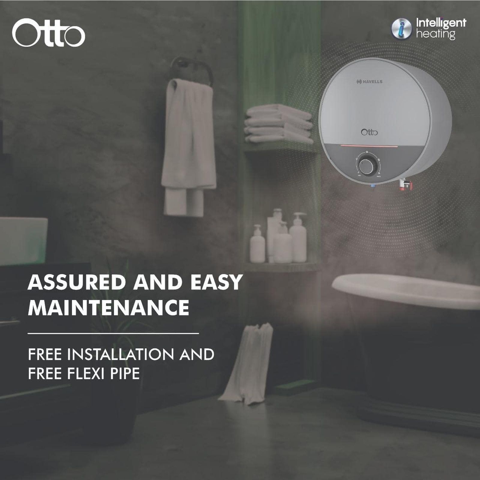 HAVELLS Otto 10 Litre 5 Star Vertical Storage Geyser with Whirl Flow Technology (Silver Grey)_13