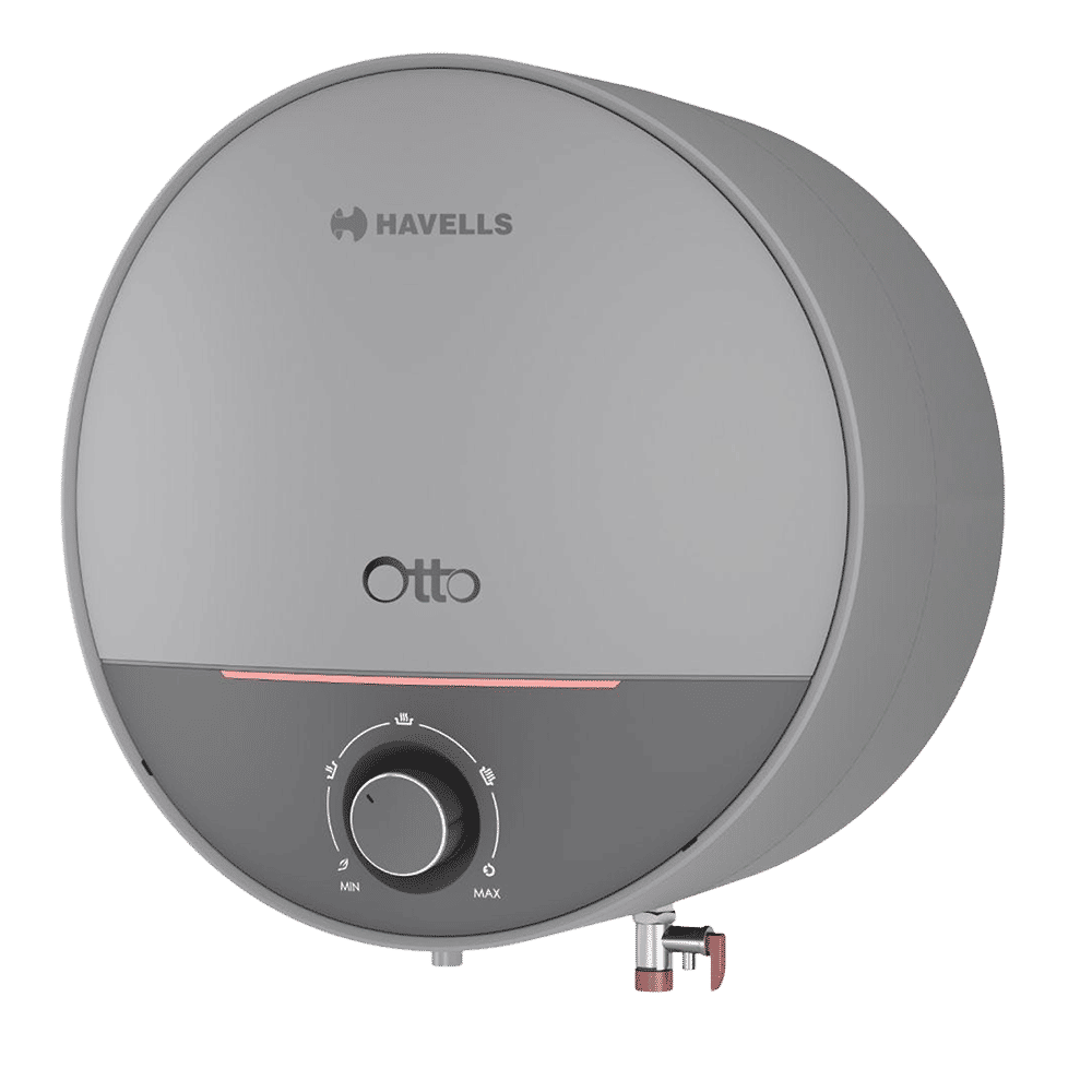 HAVELLS Otto 10 Litre 5 Star Vertical Storage Geyser with Whirl Flow Technology (Silver Grey)_4